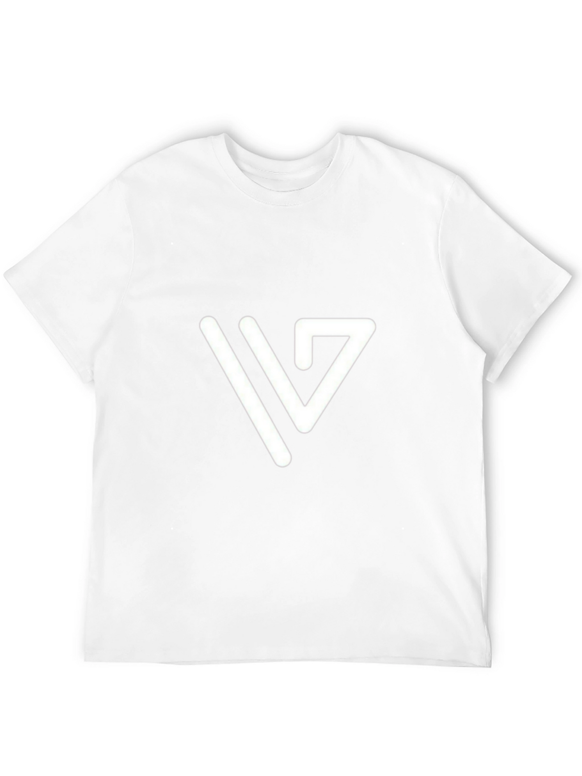 Modern White Logo Tee - Black