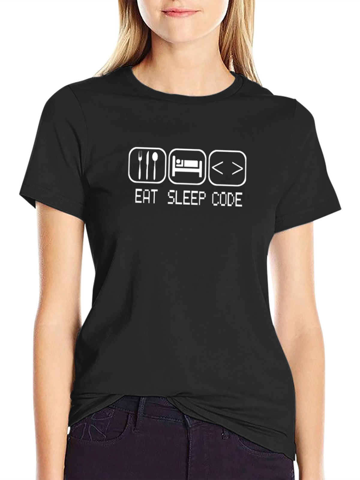 Eat Sleep Code Programmer T-Shirt - Black