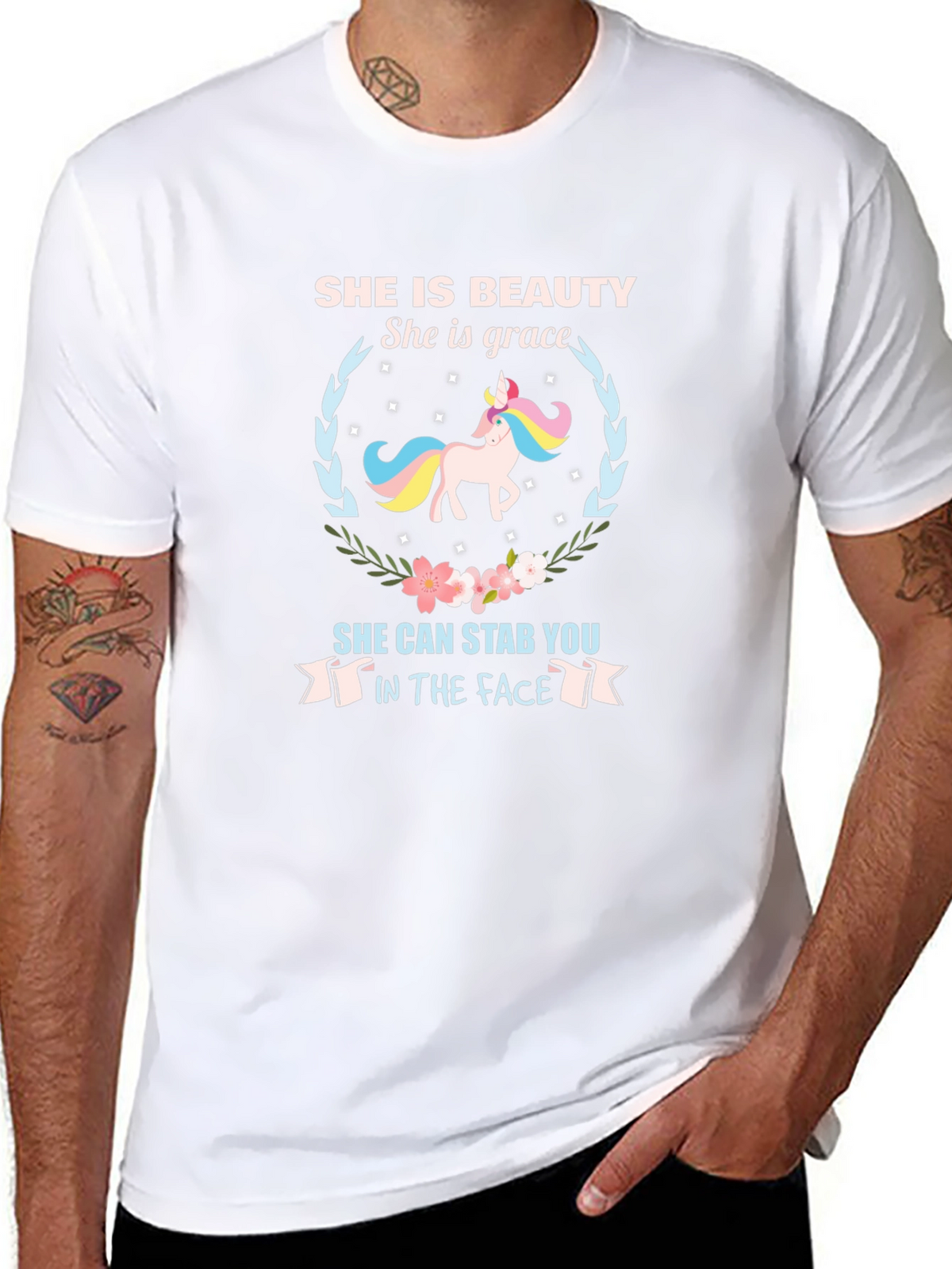 She is Beauty Unicorn Graphic T-Shirt