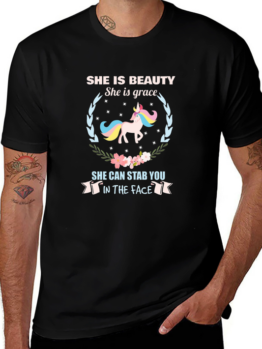 She is Beauty Unicorn Graphic T-Shirt