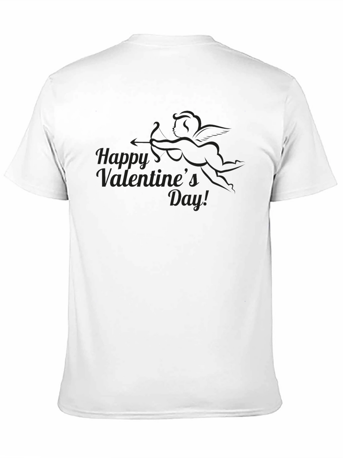 Valentines Day Cupid Black T-Shirt