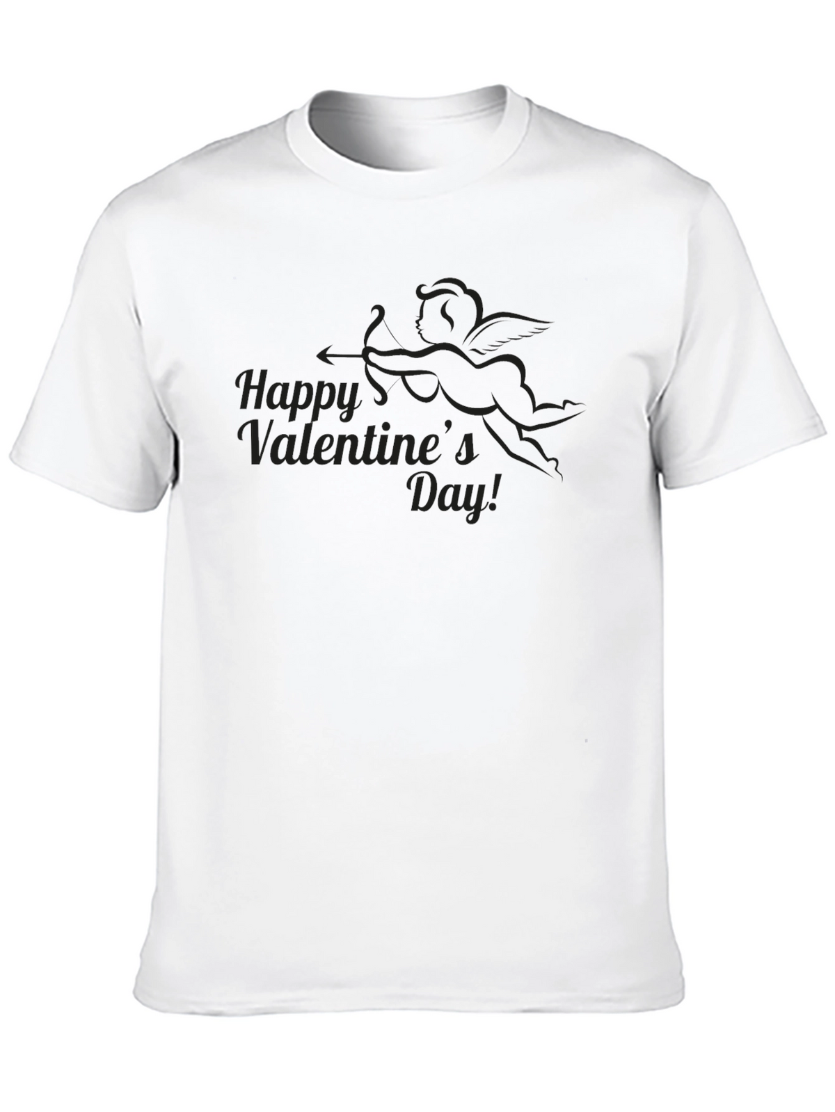 Valentines Day Cupid Black T-Shirt