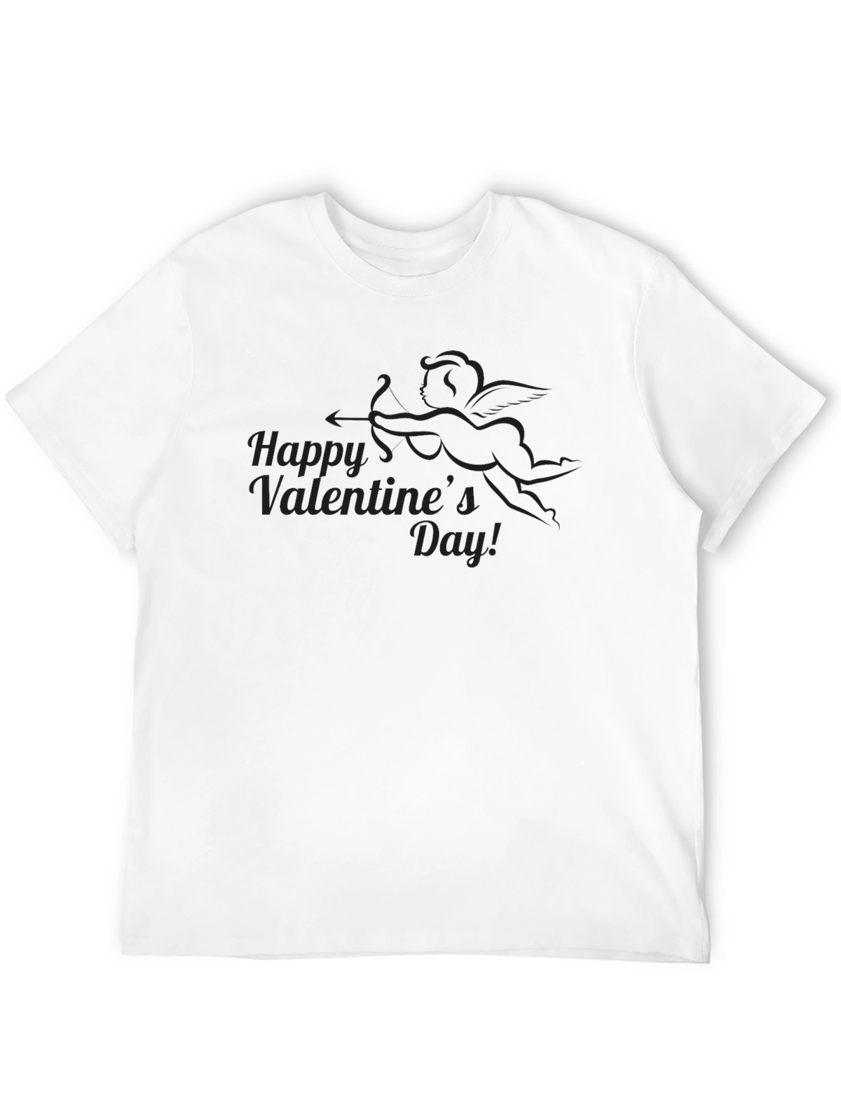 Valentines Day Cupid Black T-Shirt