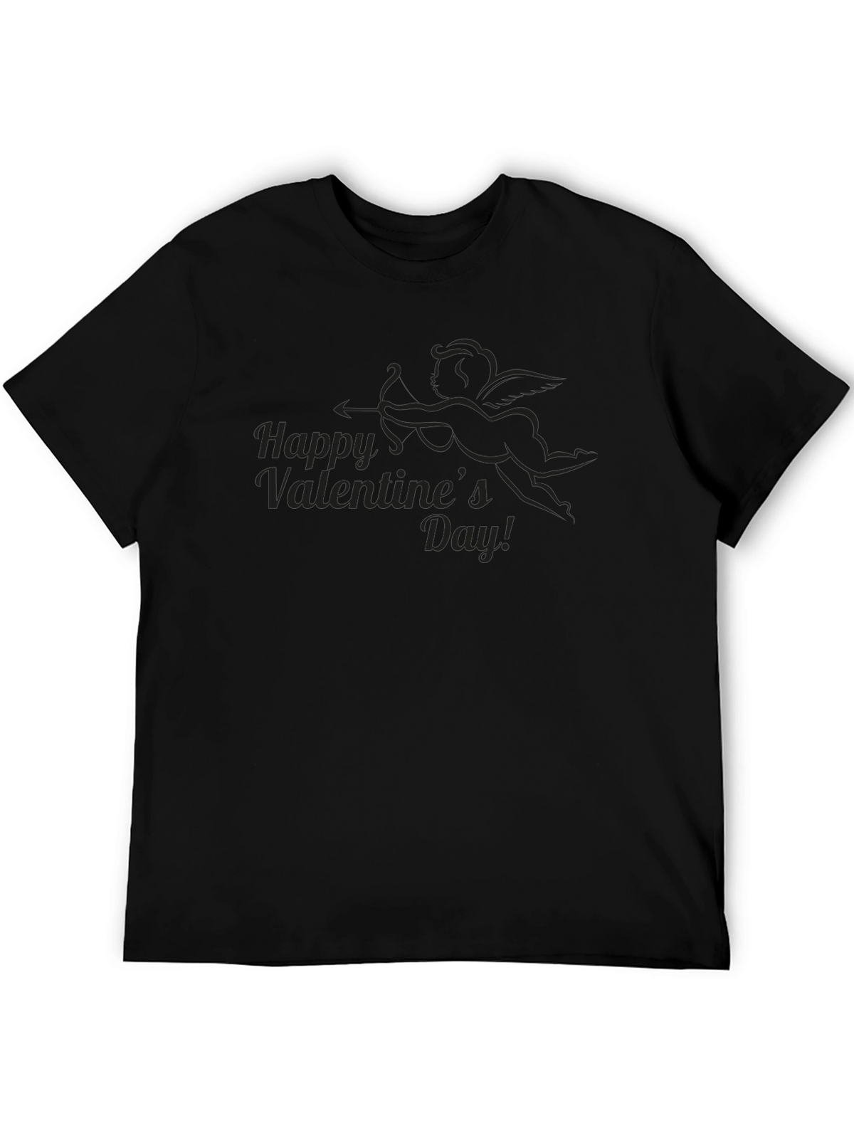 Valentines Day Cupid Black T-Shirt