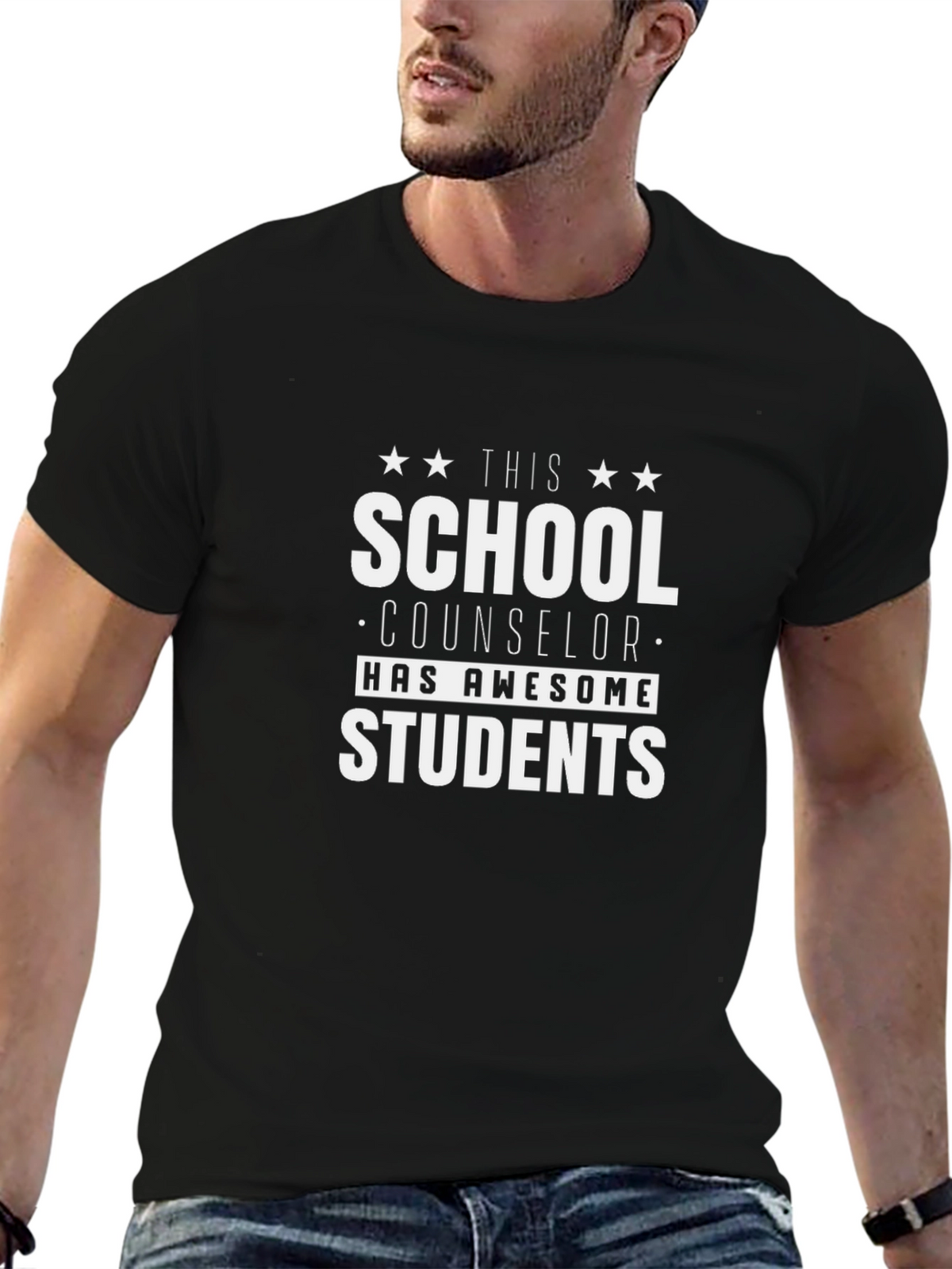 School Counselor Appreciation Graphic Tee - Black