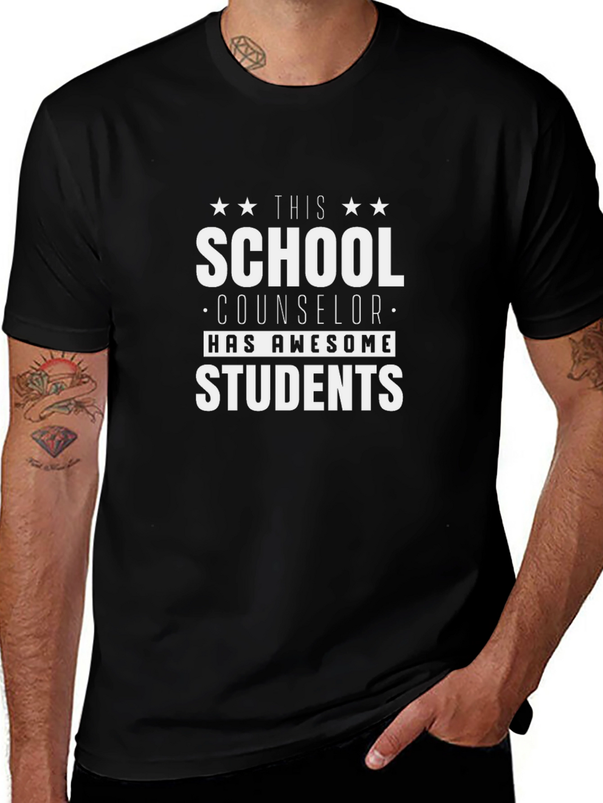 School Counselor Appreciation Graphic Tee - Black