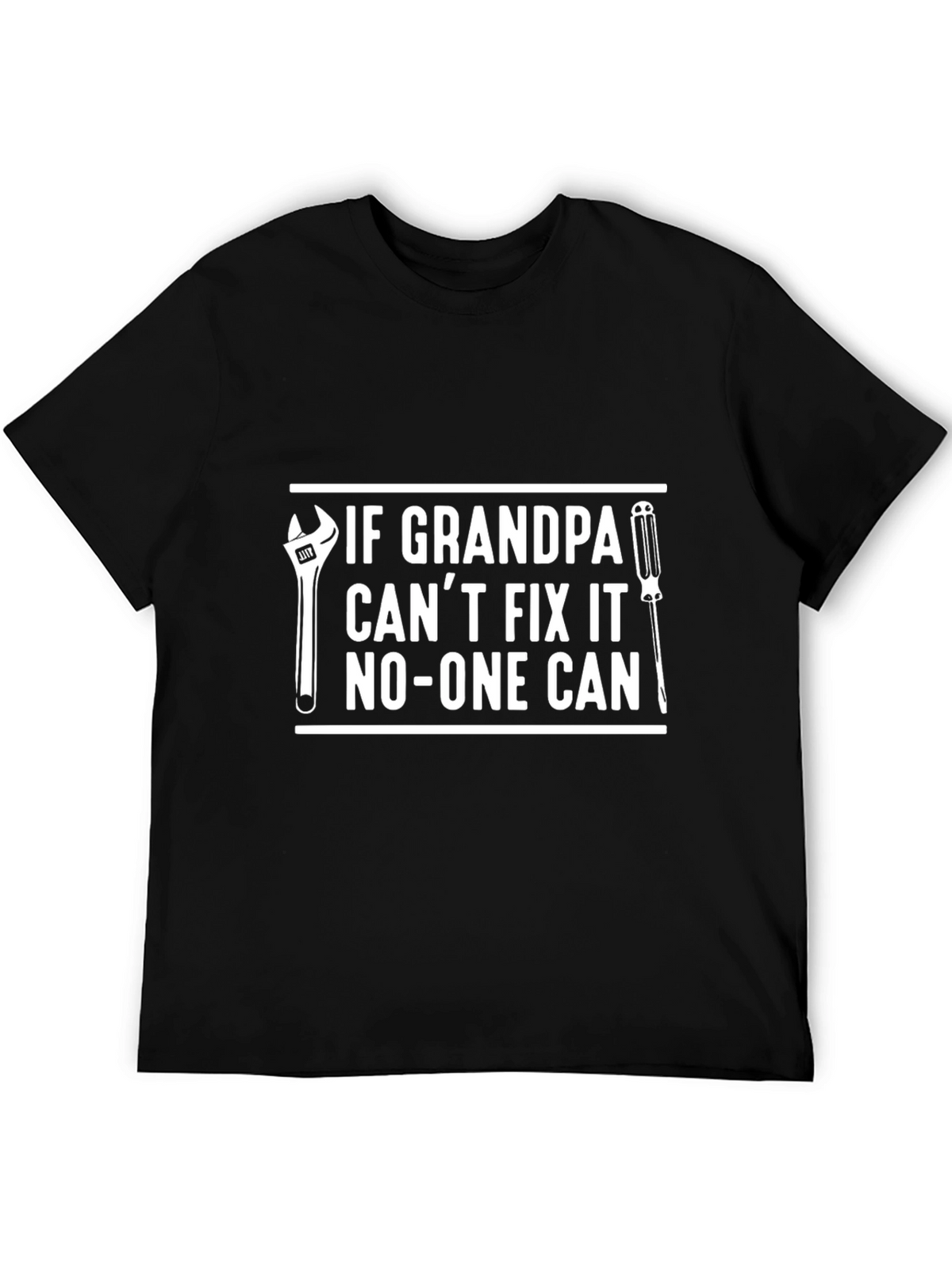 Grandpa Can Fix It Black T-Shirt