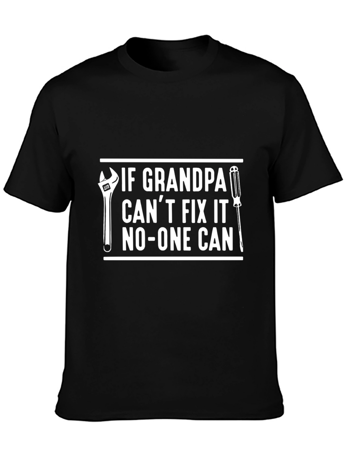 Grandpa Can Fix It Black T-Shirt