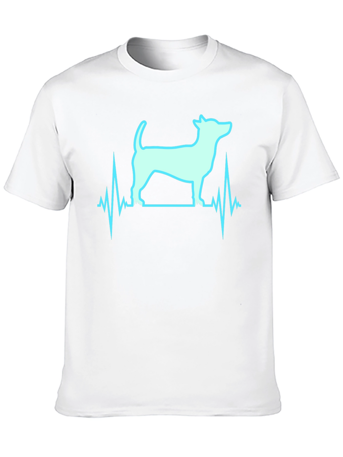 Dog Heartbeat Graphic Print T-Shirt