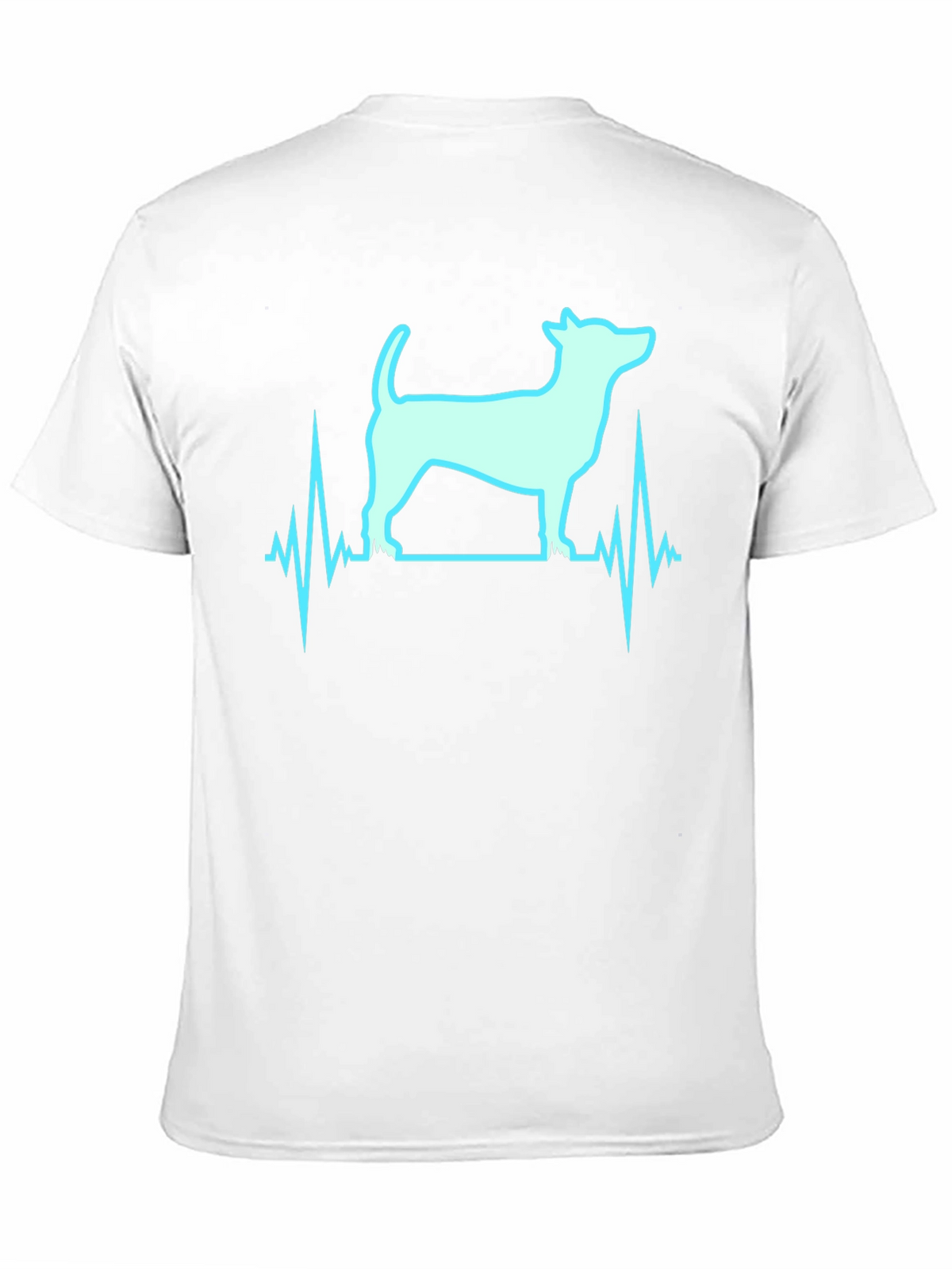 Dog Heartbeat Graphic Print T-Shirt