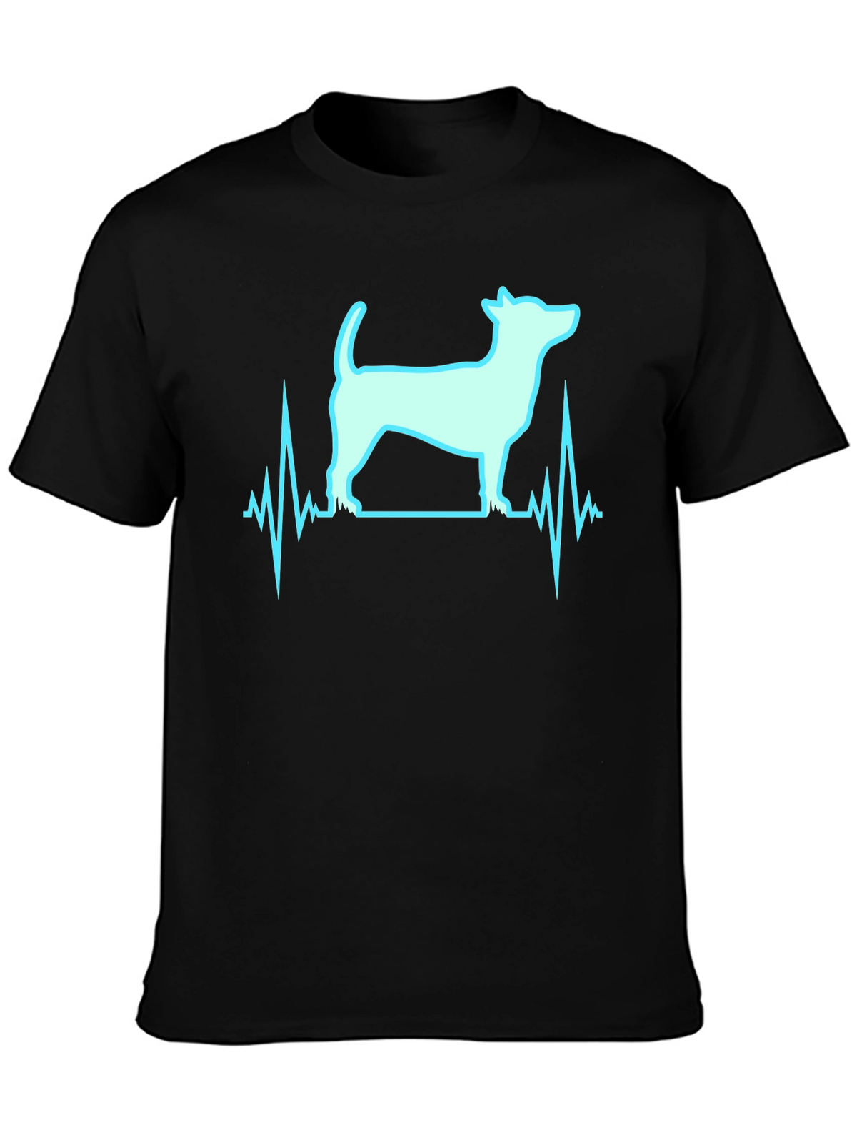 Dog Heartbeat Graphic Print T-Shirt