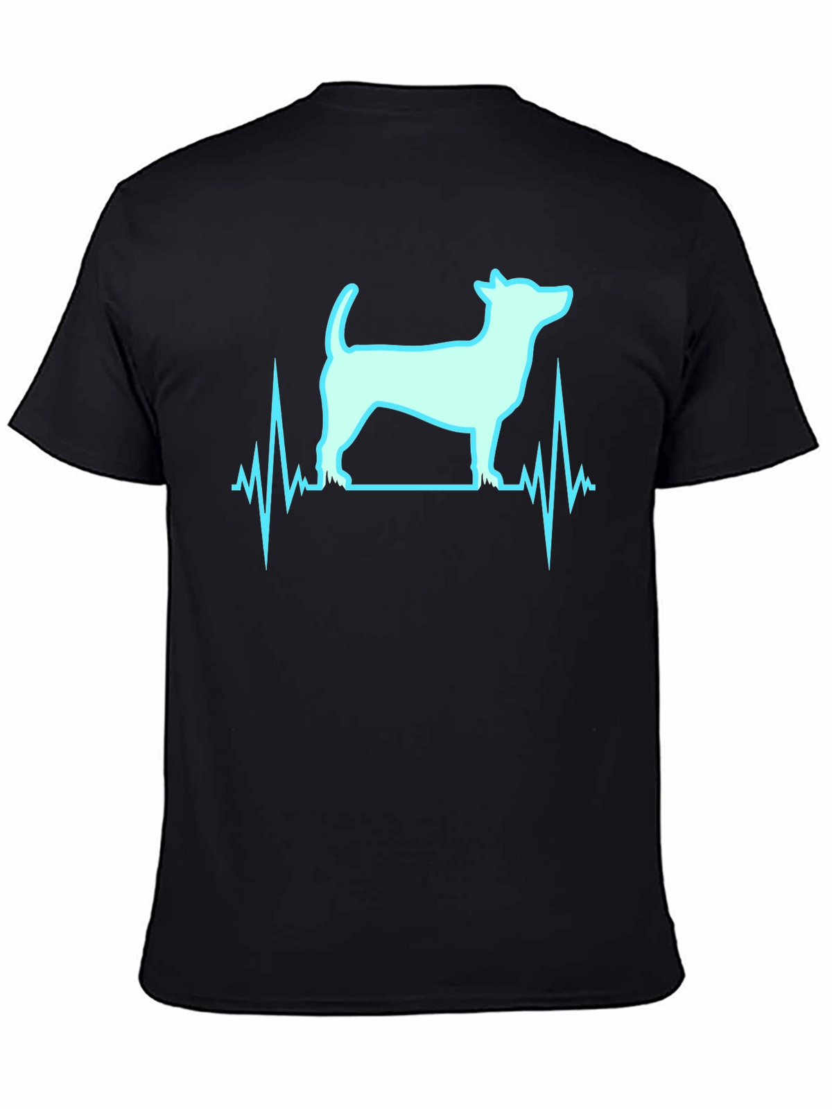 Dog Heartbeat Graphic Print T-Shirt