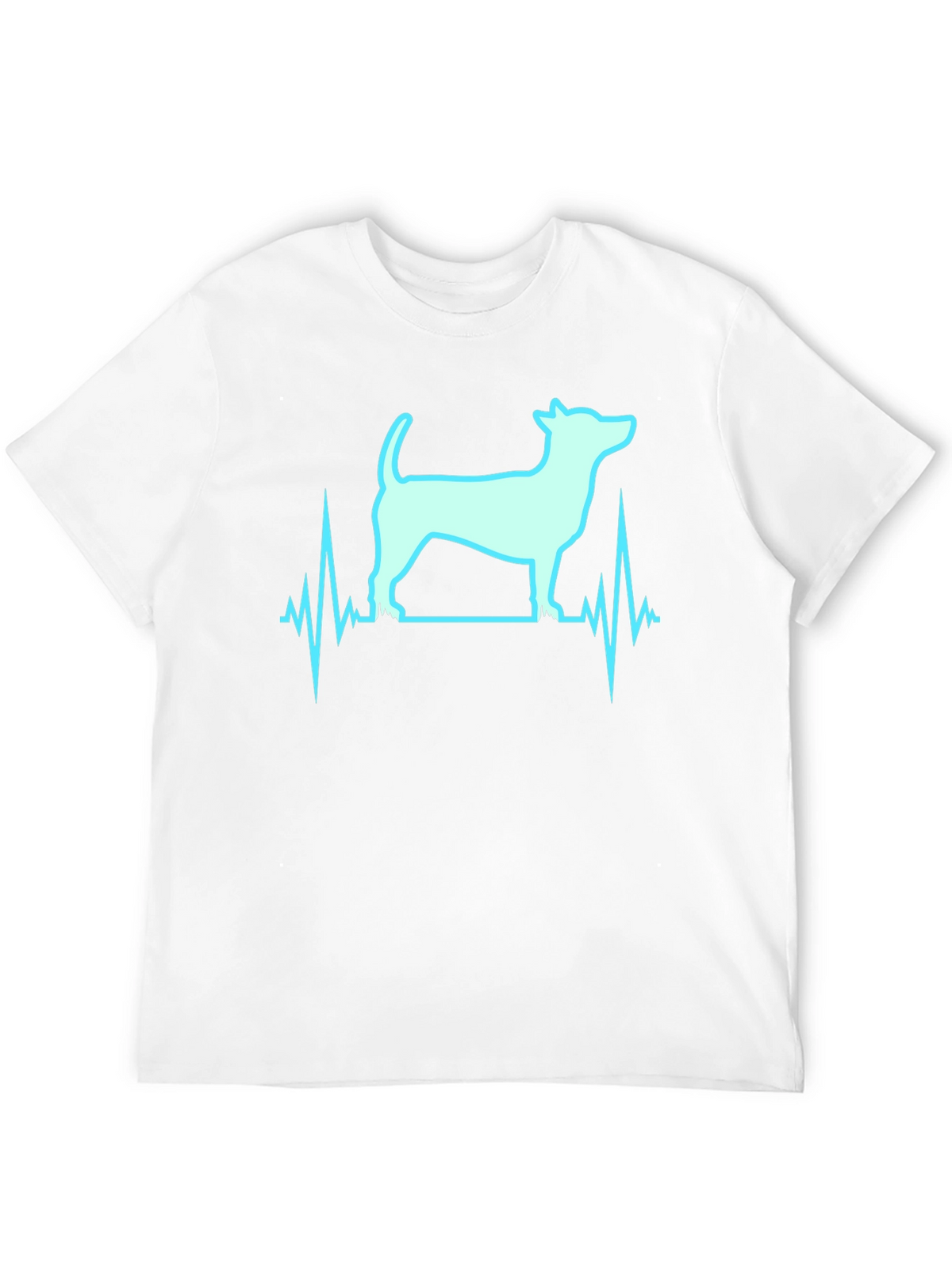 Dog Heartbeat Graphic Print T-Shirt