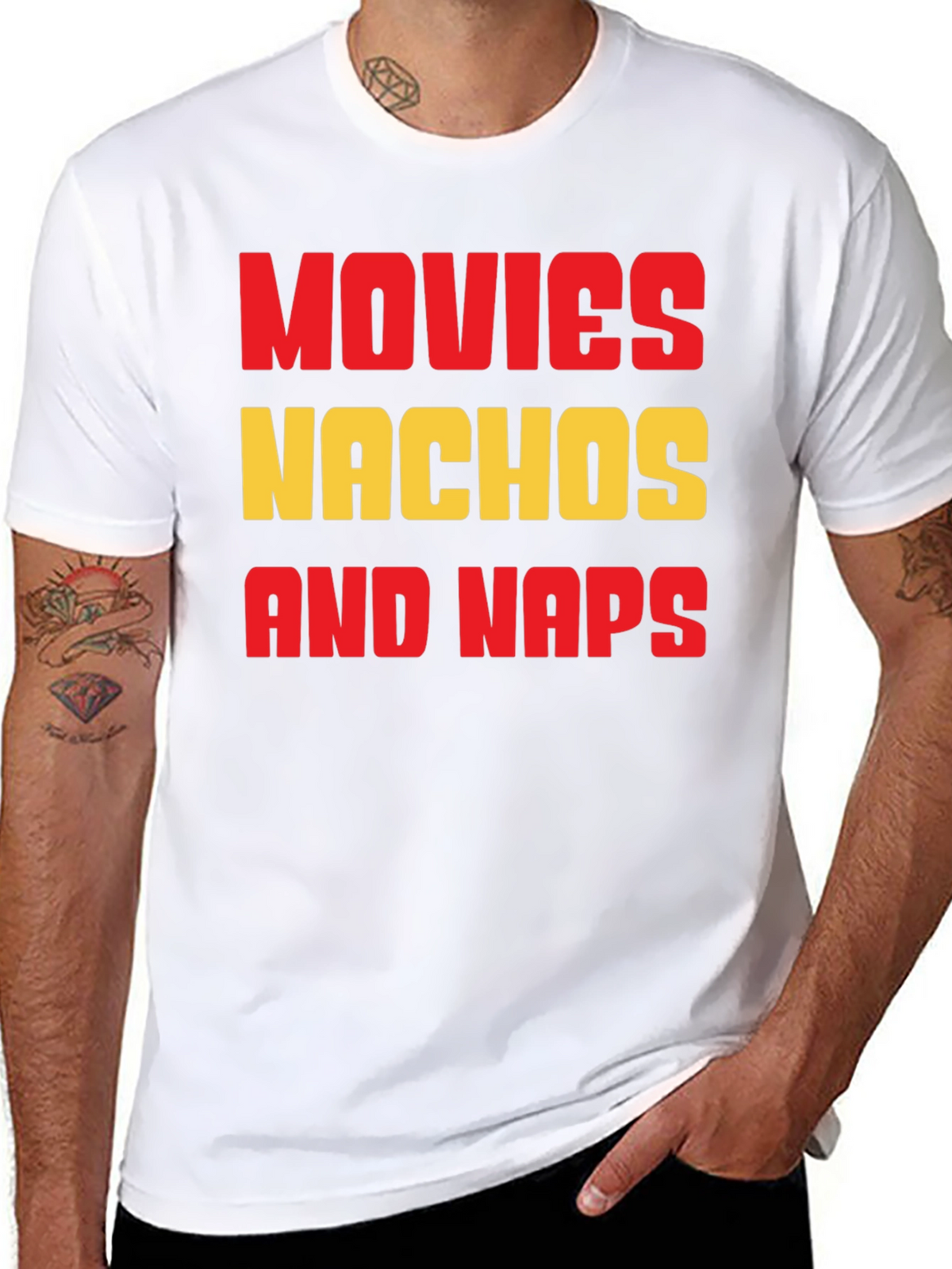 Movies Nachos and Naps Graphic T-Shirt
