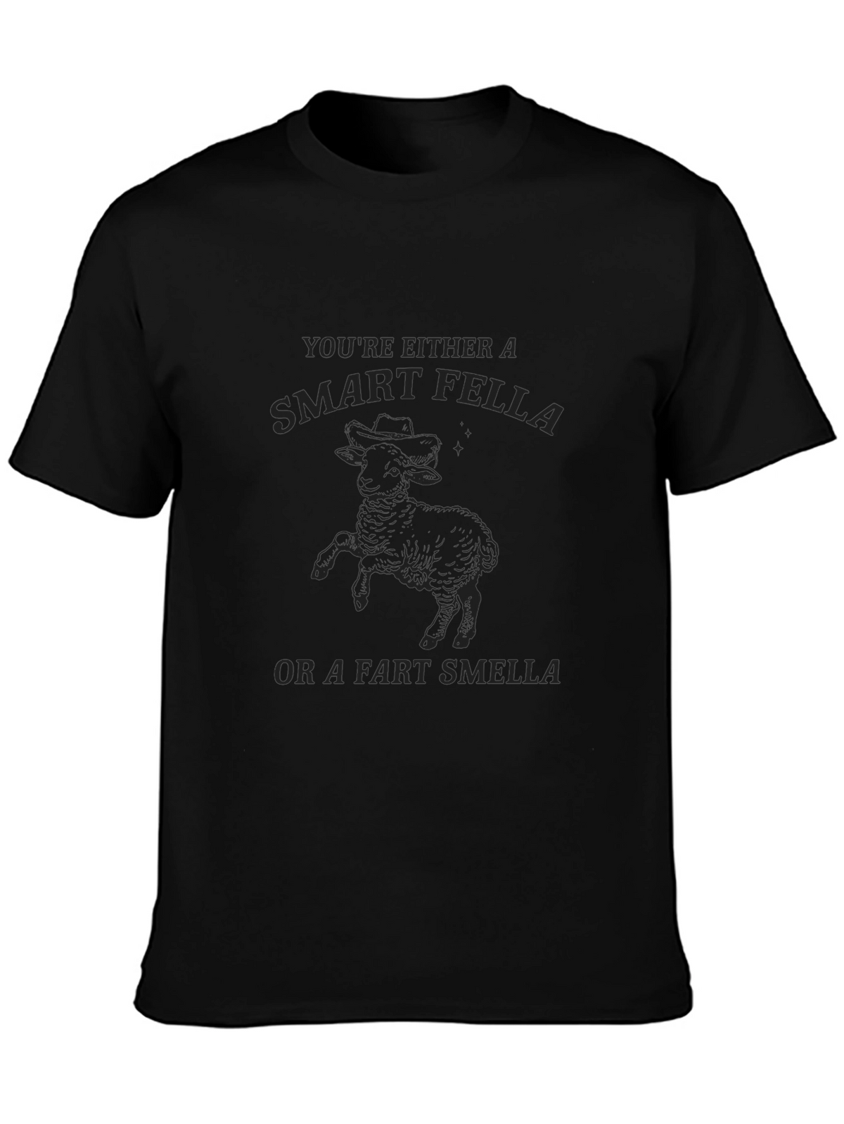 Smart Fella T-Shirt - Black Graphic Tee