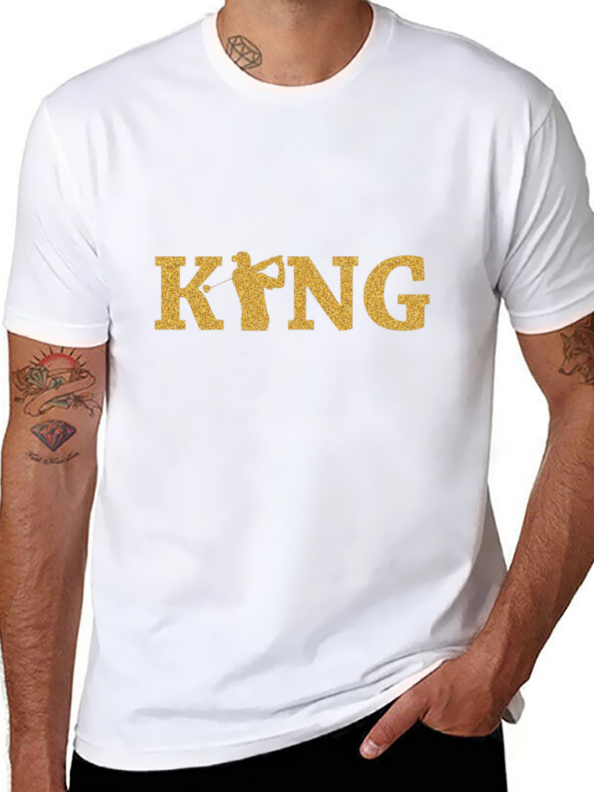Golf King Black Graphic Tee
