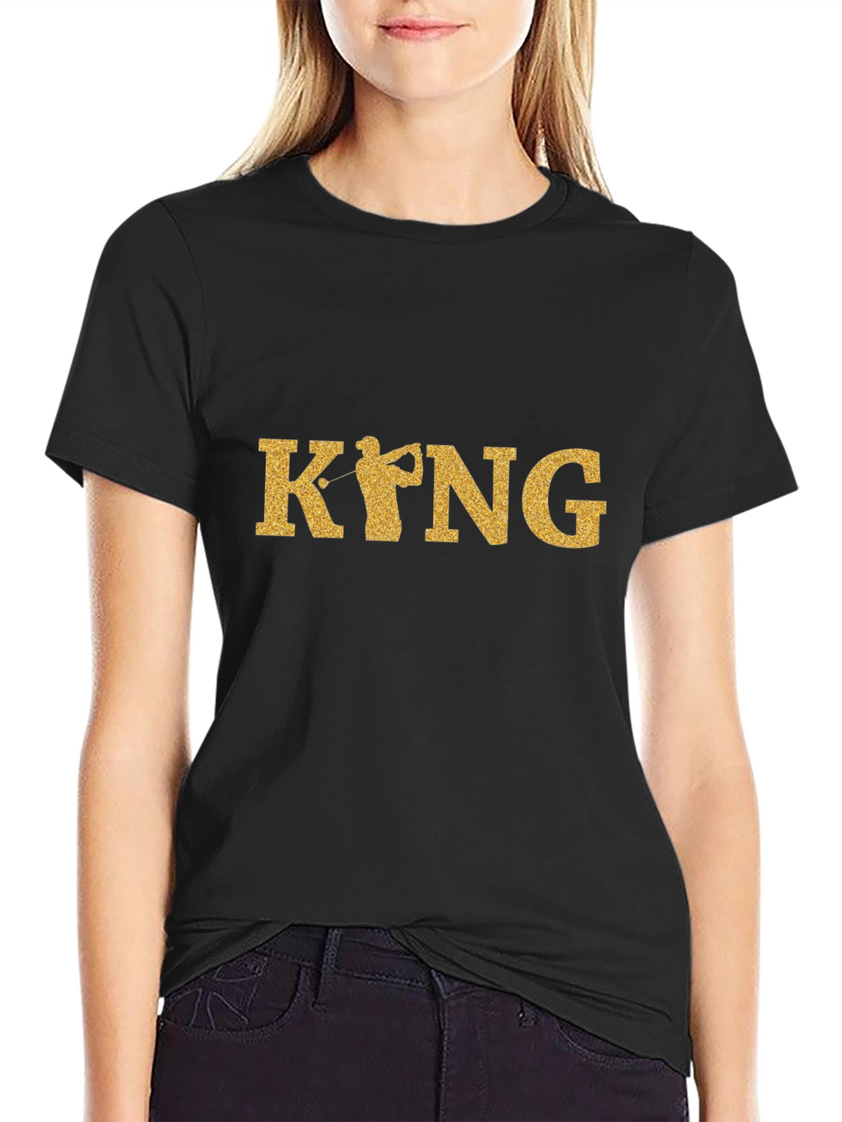 Golf King Black Graphic Tee