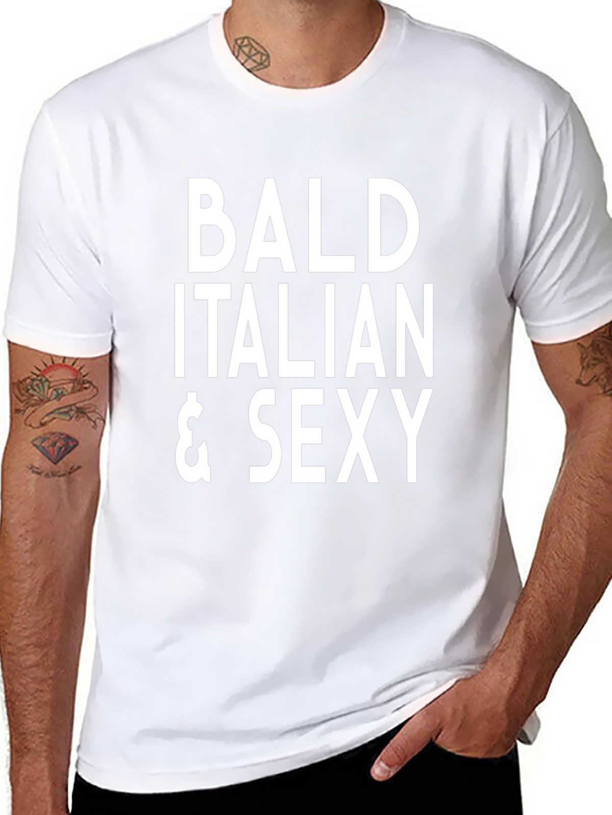 Bald Italian & Sexy T-Shirt - Funny Graphic Tee