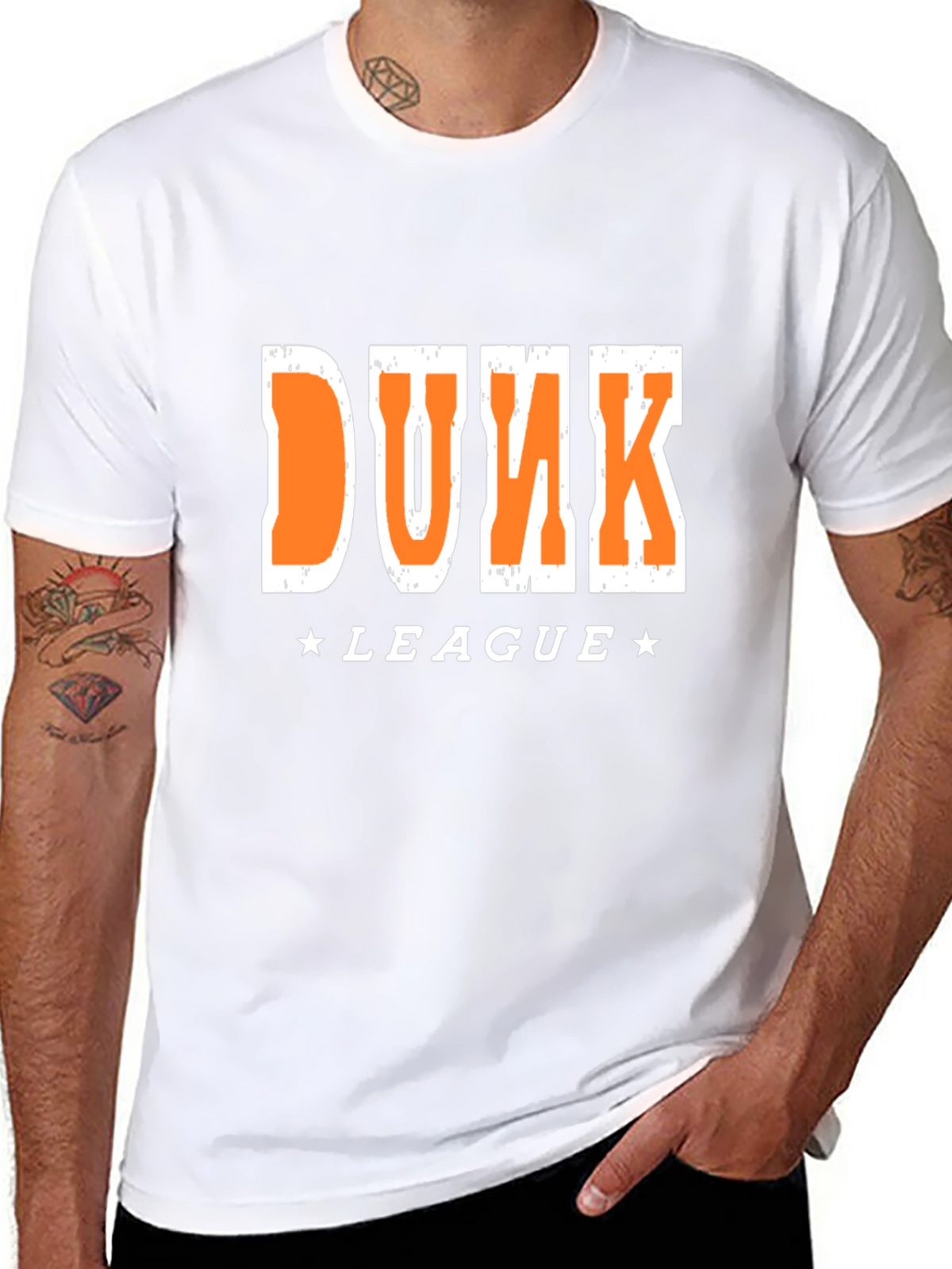 Dunk League Graphic T-Shirt - Black Cotton Tee