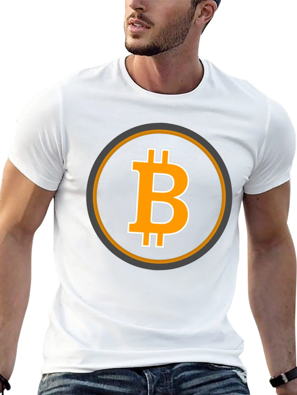 Bitcoin Logo Graphic Tee - Black