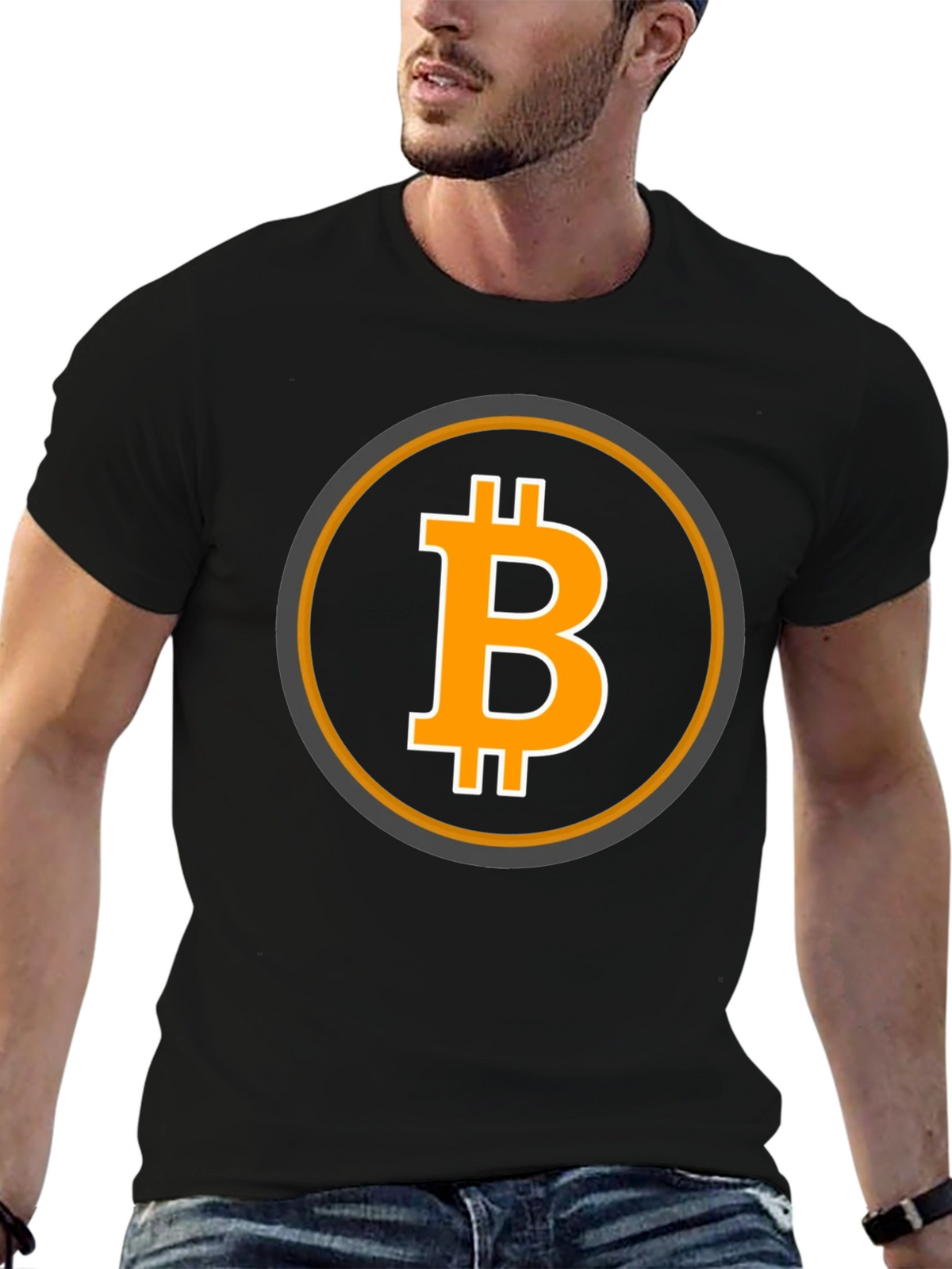Bitcoin Logo Graphic Tee - Black