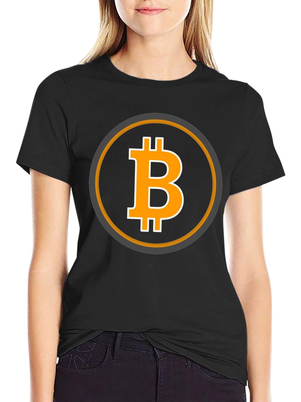 Bitcoin Logo Graphic Tee - Black
