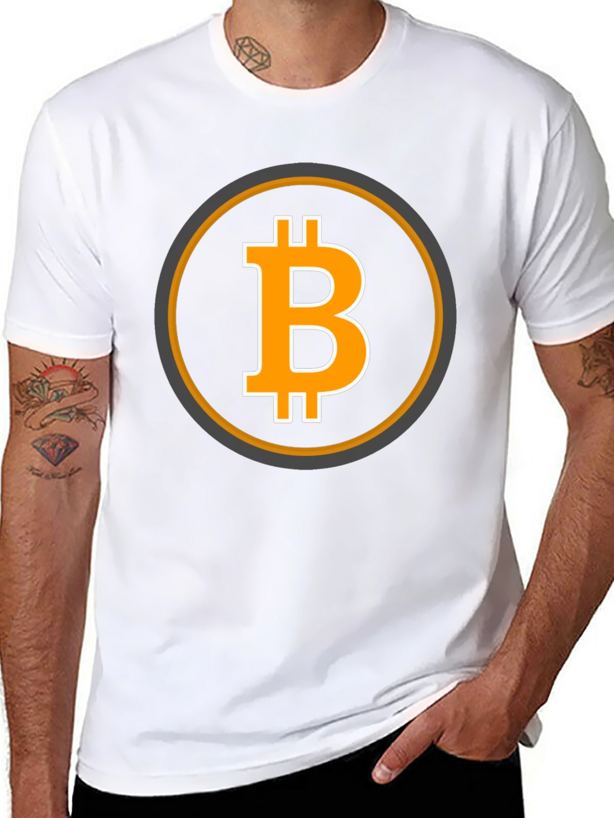 Bitcoin Logo Graphic Tee - Black