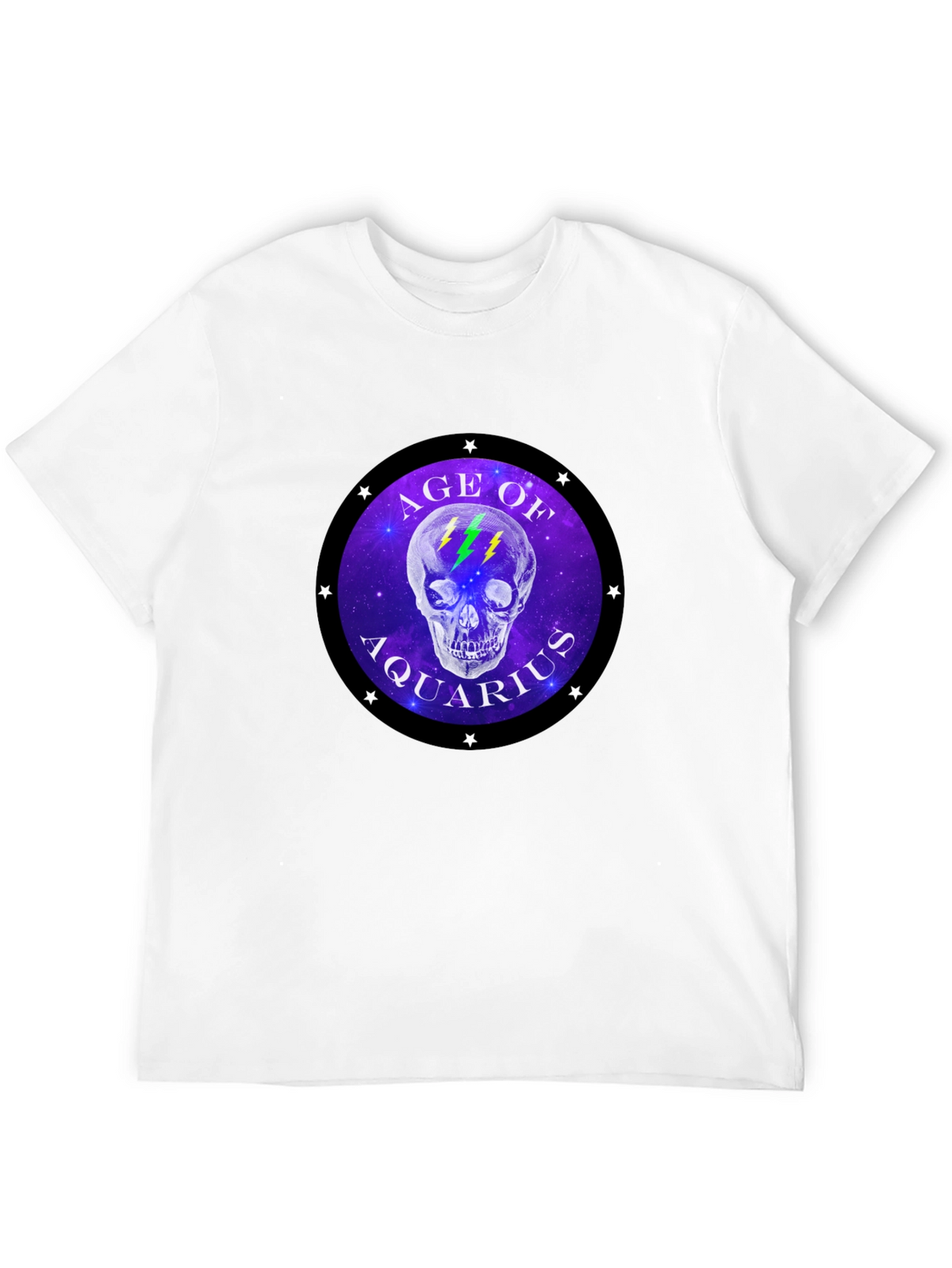 Age of Aquarius Skull Graphic T-Shirt