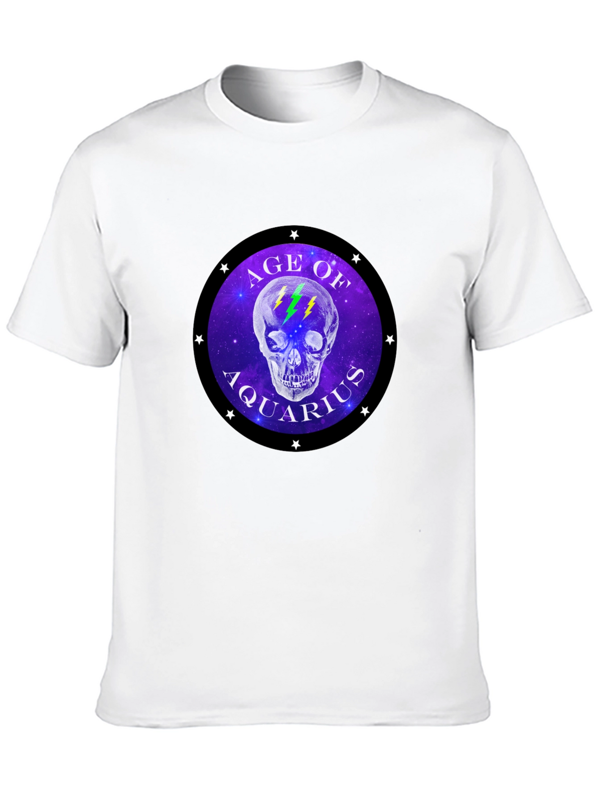 Age of Aquarius Skull Graphic T-Shirt