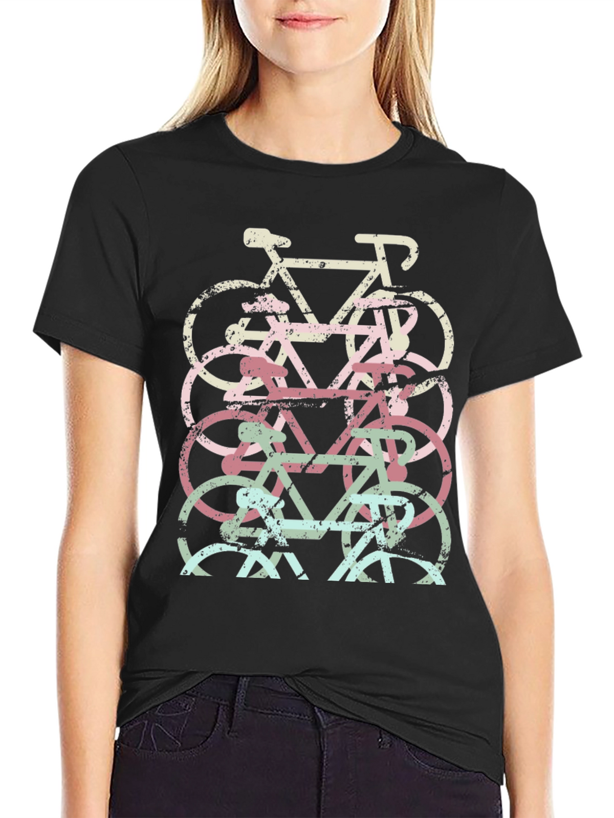 Bicycle Stack Graphic Tee - Black