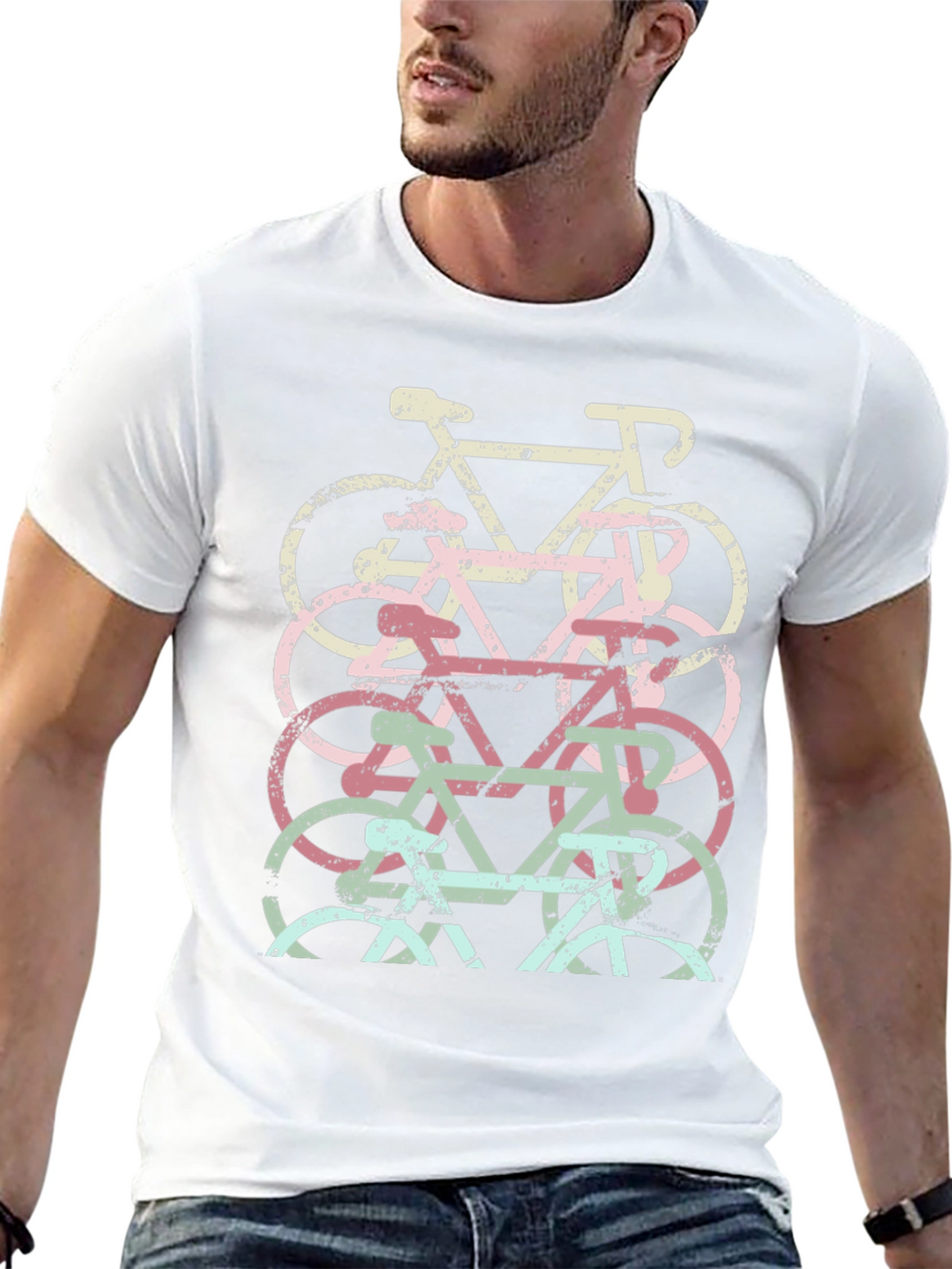 Bicycle Stack Graphic Tee - Black