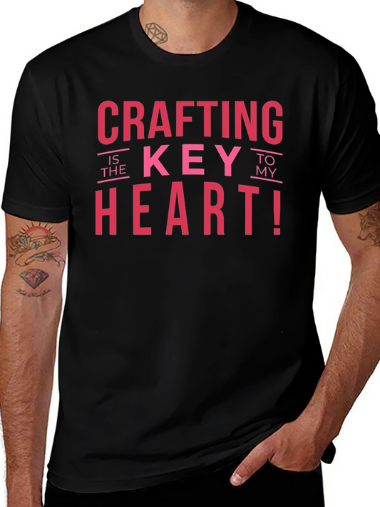 Crafting is Key to My Heart Black T-Shirt