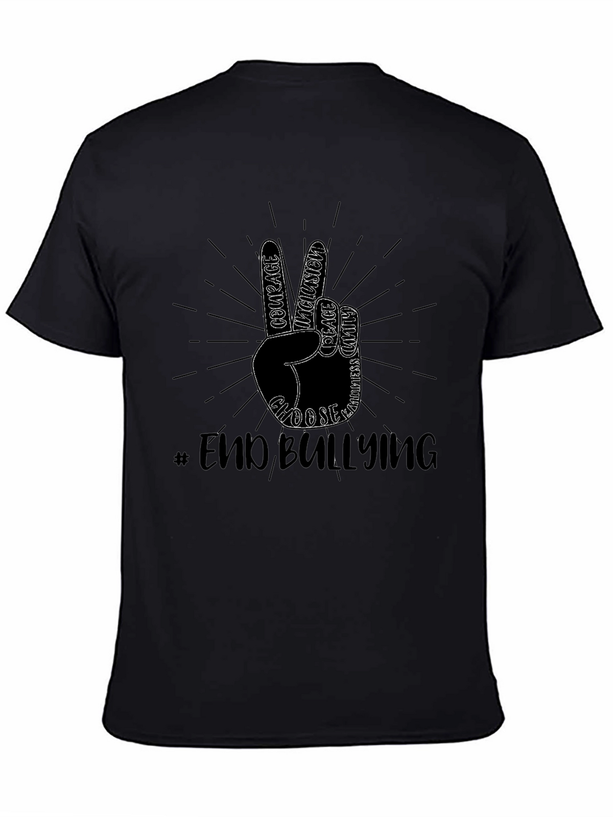 End Bullying T-Shirt Peace Sign Kindness Tee