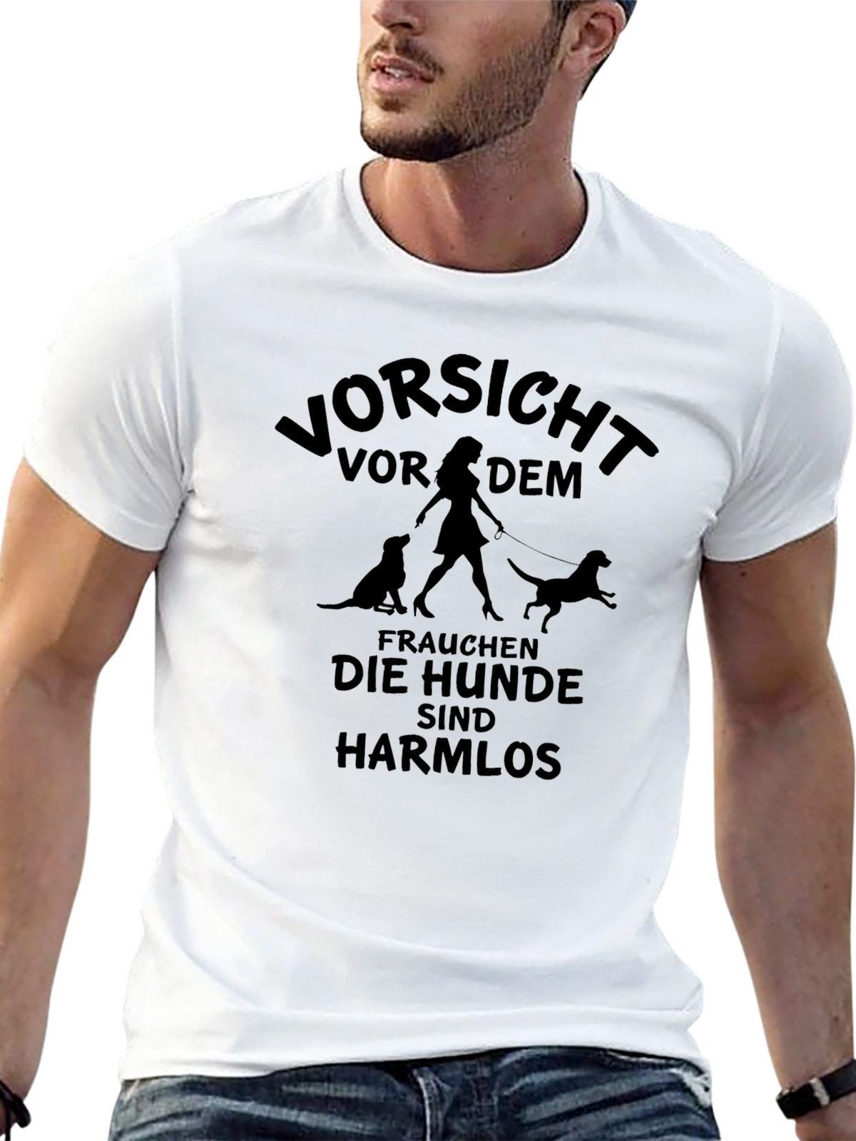 Caution Funny Dog Lover T-Shirt