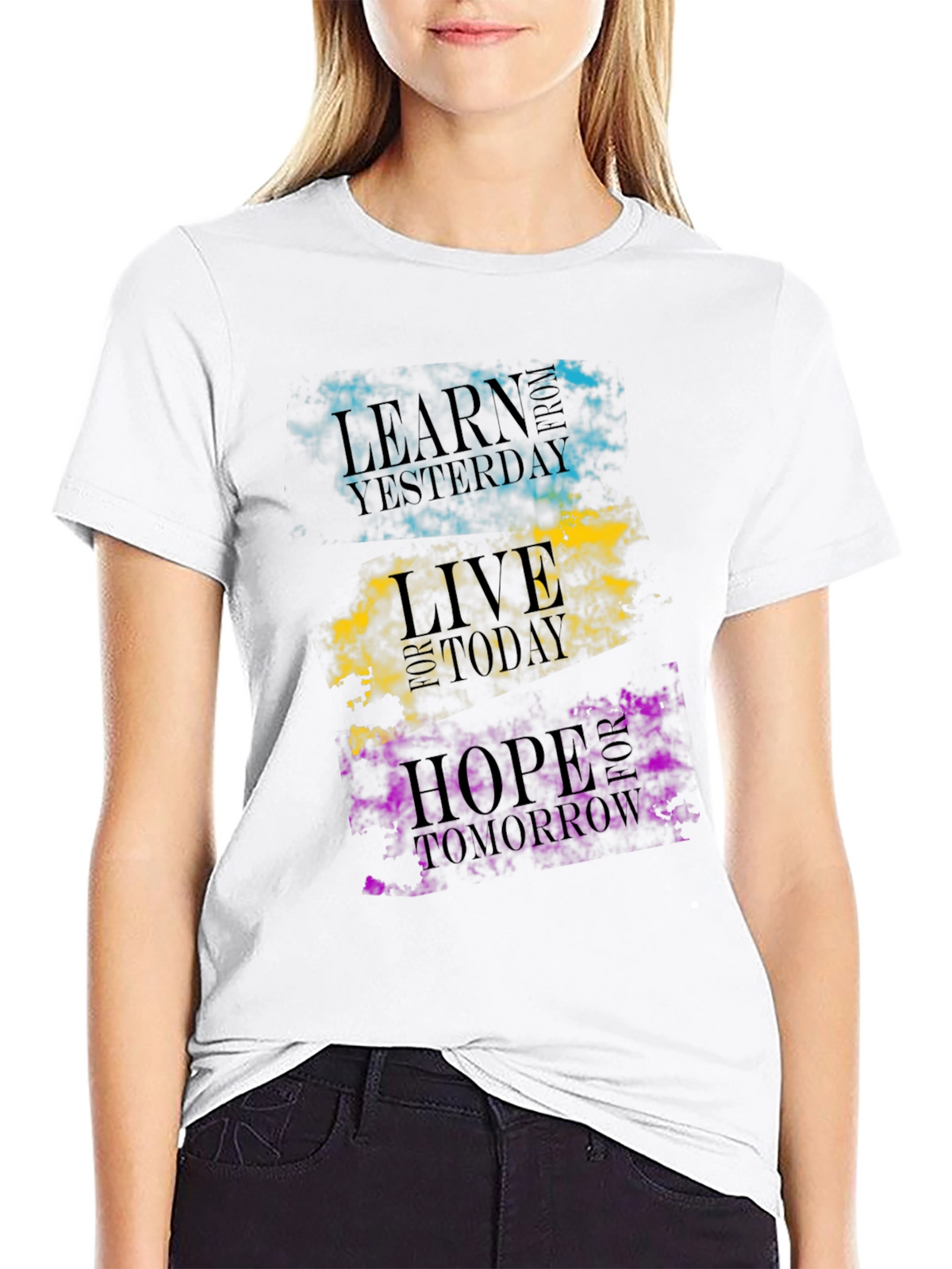 Inspirational Graphic T-Shirt - Learn Live Hope