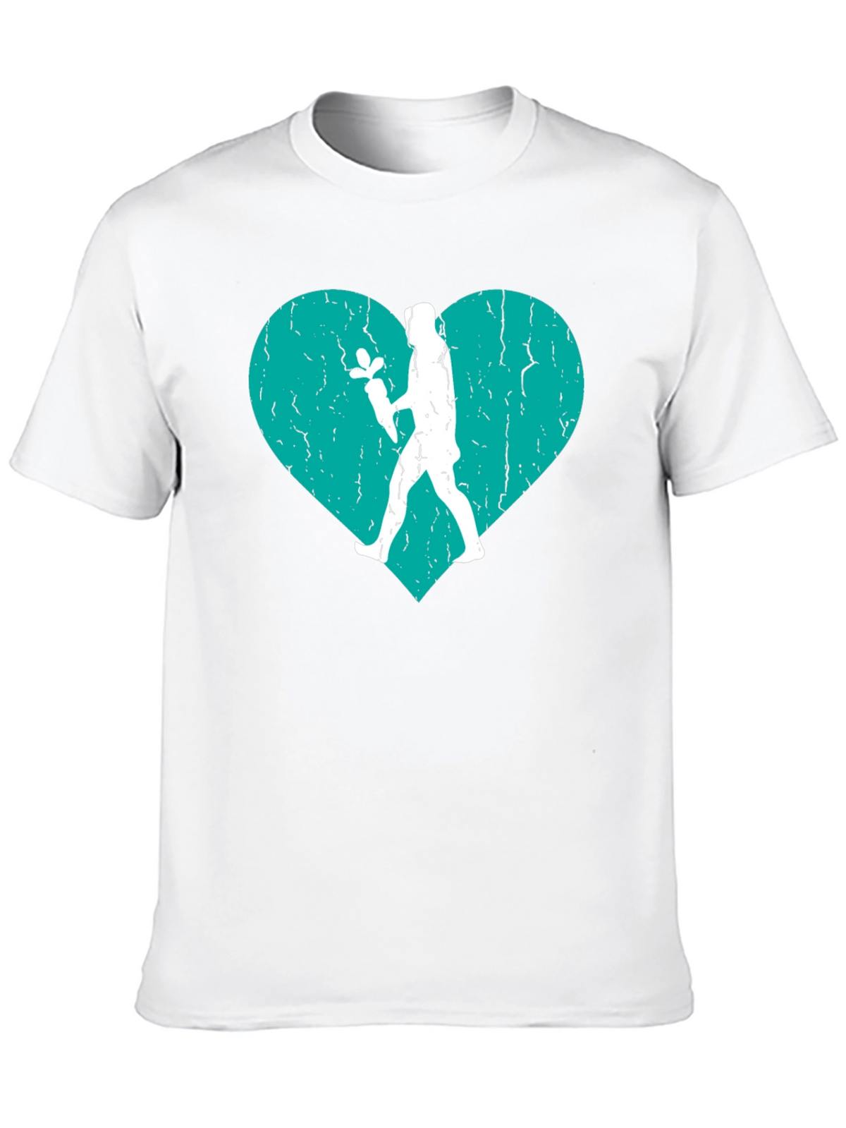 Heart Florist T-Shirt - Black Crew Neck Tee
