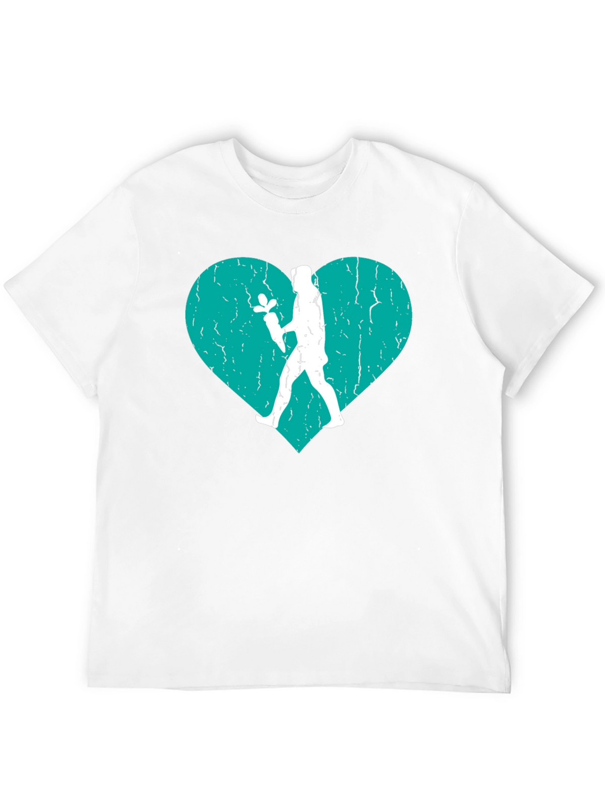 Heart Florist T-Shirt - Black Crew Neck Tee