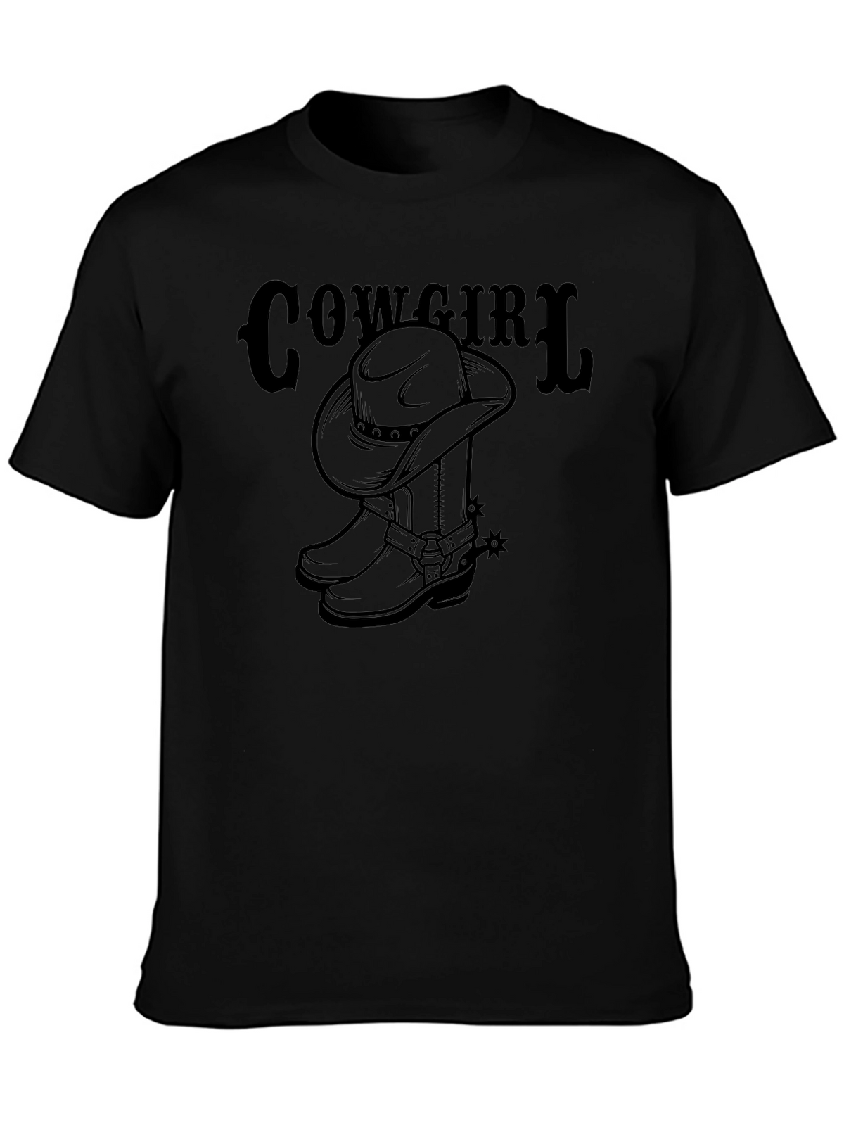 Cowgirl Hat & Boots Graphic T-Shirt