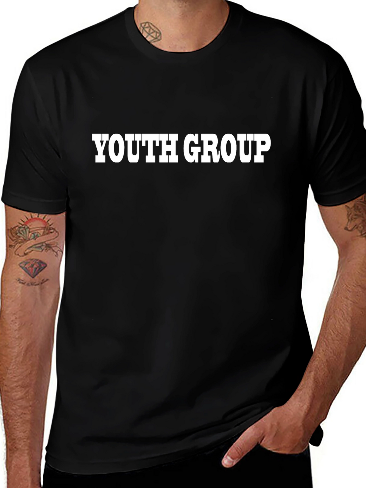 Youth Group T-Shirt - Black Cotton Blend
