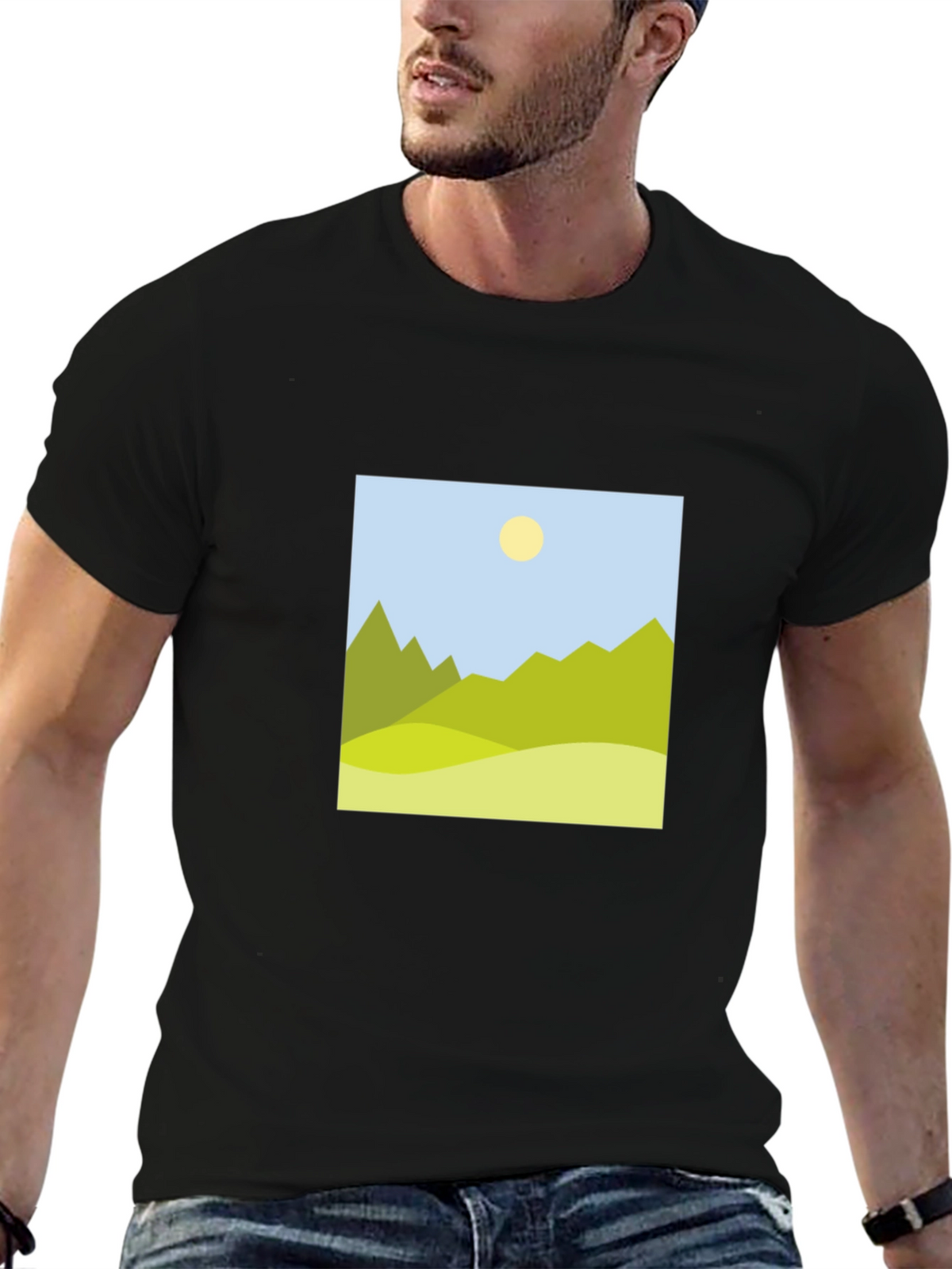 Mountain View Graphic Black T-Shirt