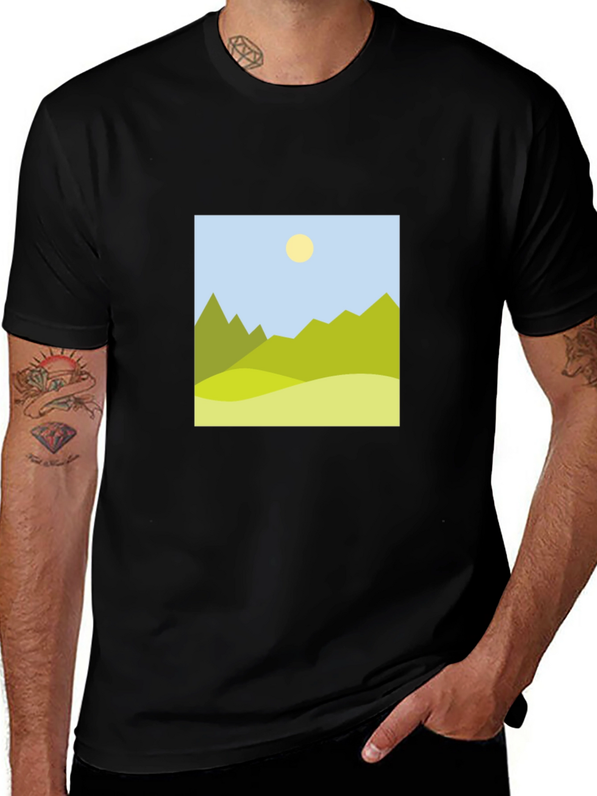Mountain View Graphic Black T-Shirt