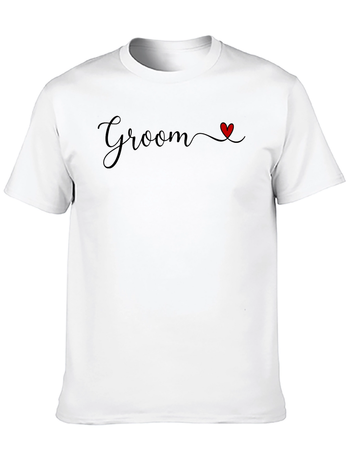 Groom Heart Graphic Black T-Shirt