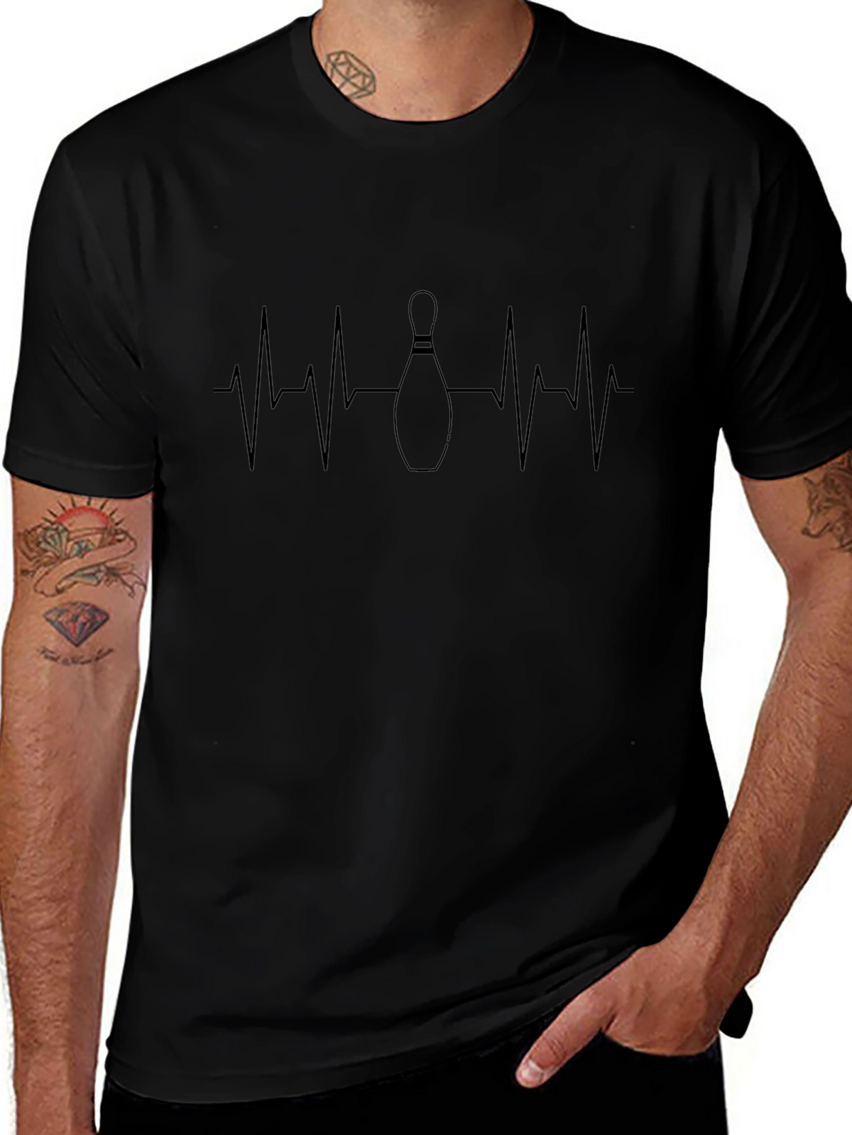 Bowling Heartbeat T-Shirt - Strike Your Style!