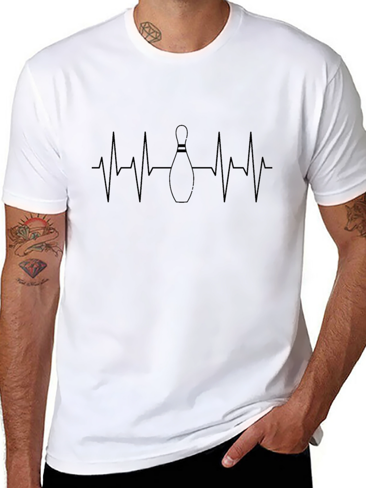Bowling Heartbeat T-Shirt - Strike Your Style!