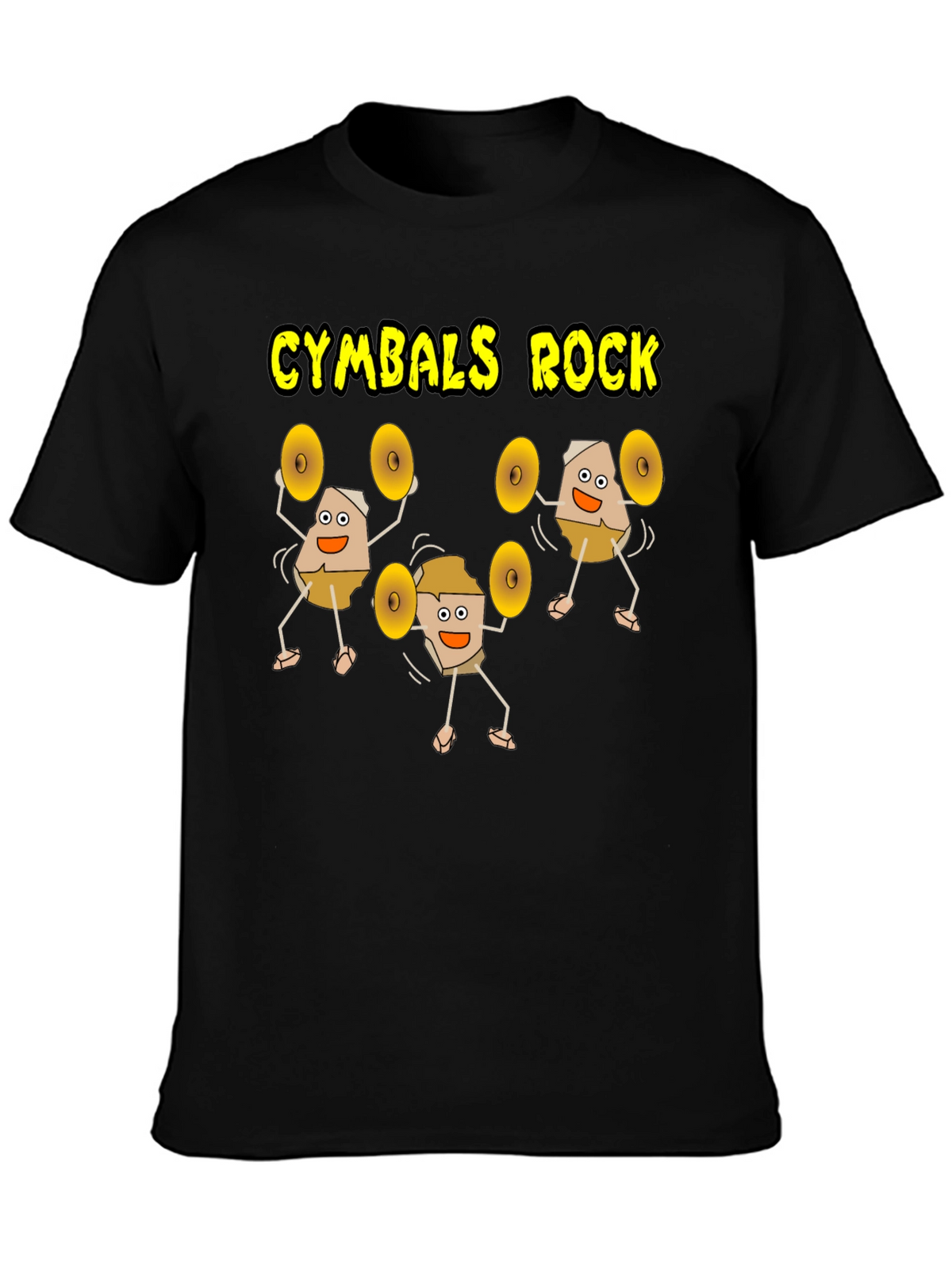 Cymbals Rock Graphic T-Shirt - Black Cotton Tee
