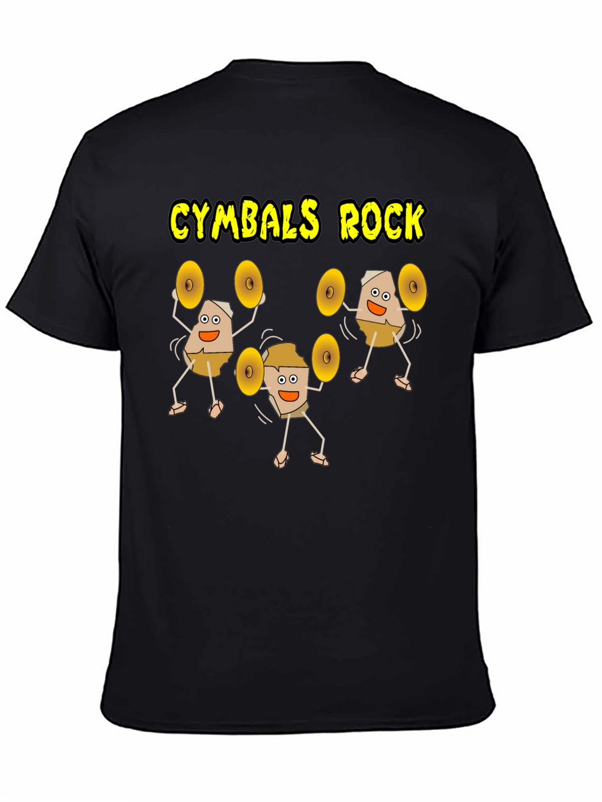 Cymbals Rock Graphic T-Shirt - Black Cotton Tee