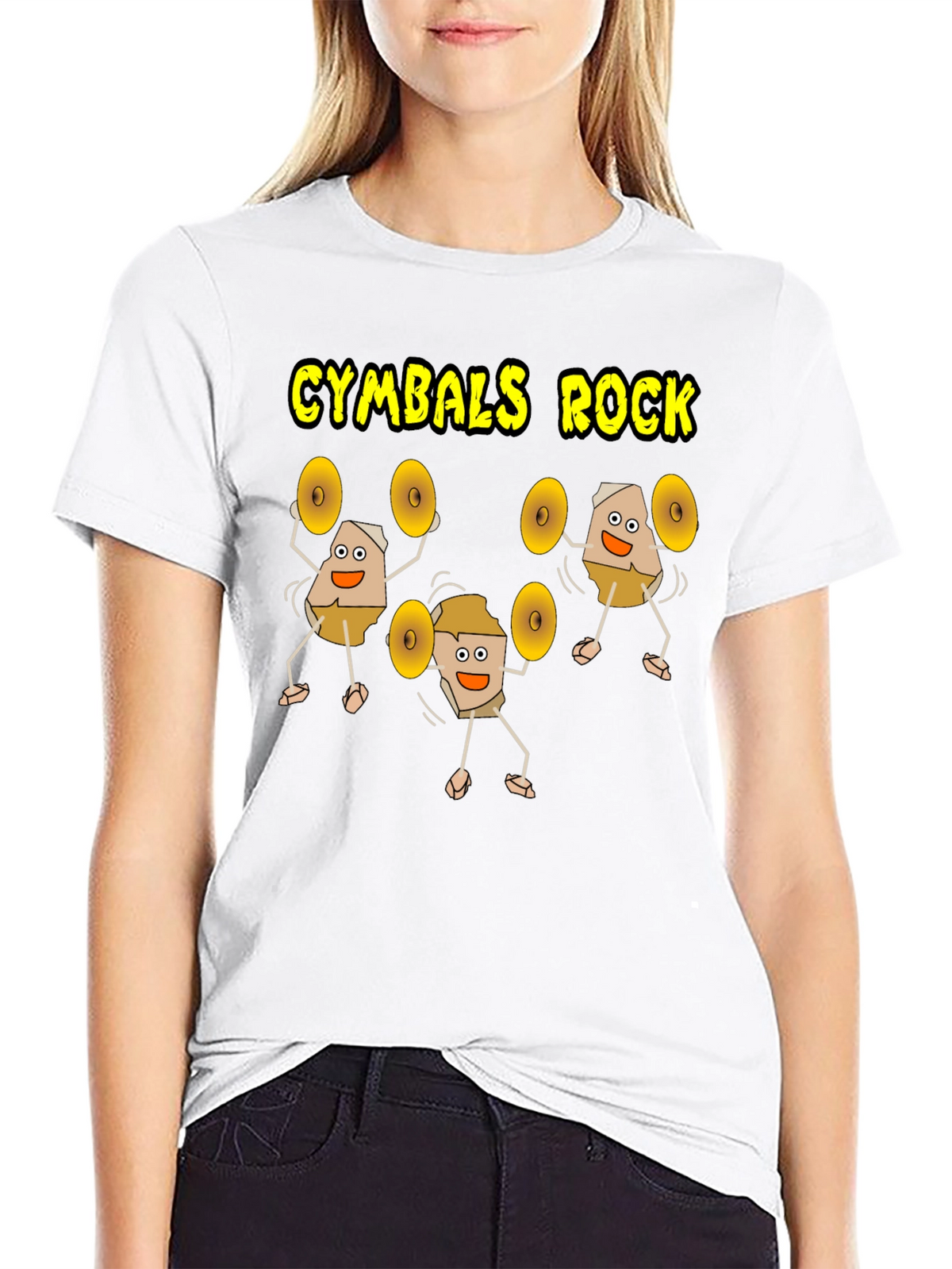 Cymbals Rock Graphic T-Shirt - Black Cotton Tee