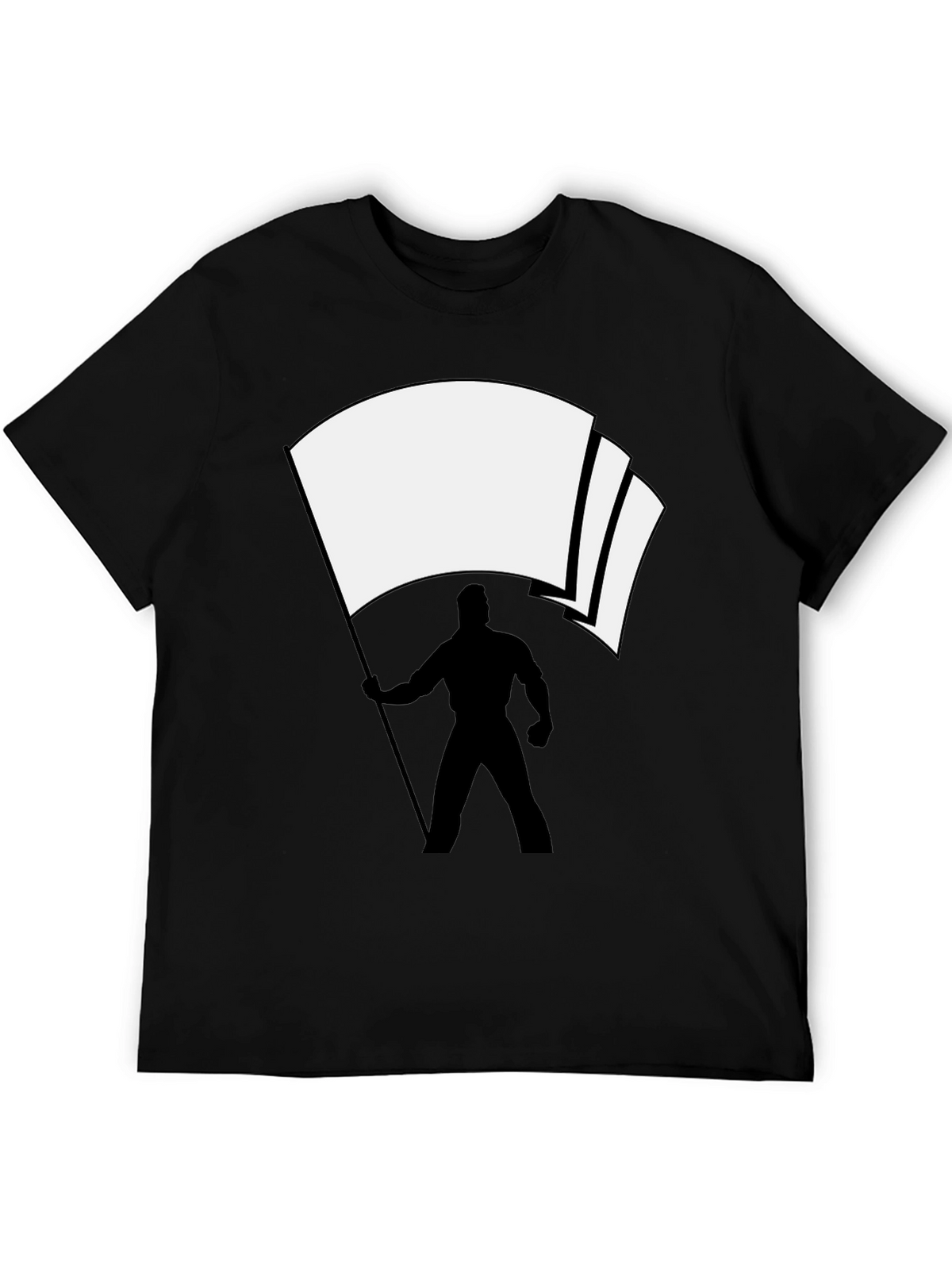 Flag Bearer Graphic Tee - Black Cotton Blend