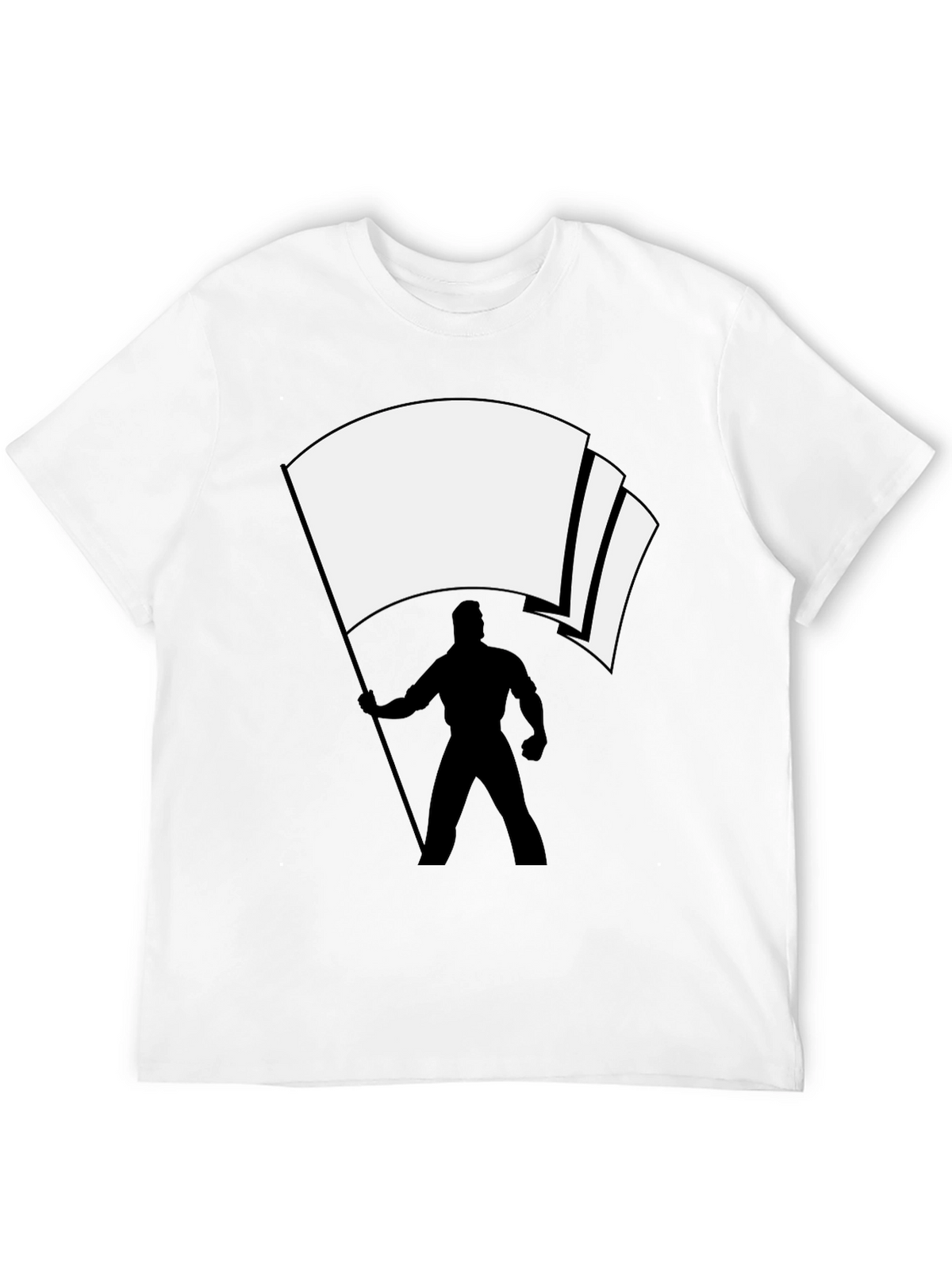Flag Bearer Graphic Tee - Black Cotton Blend
