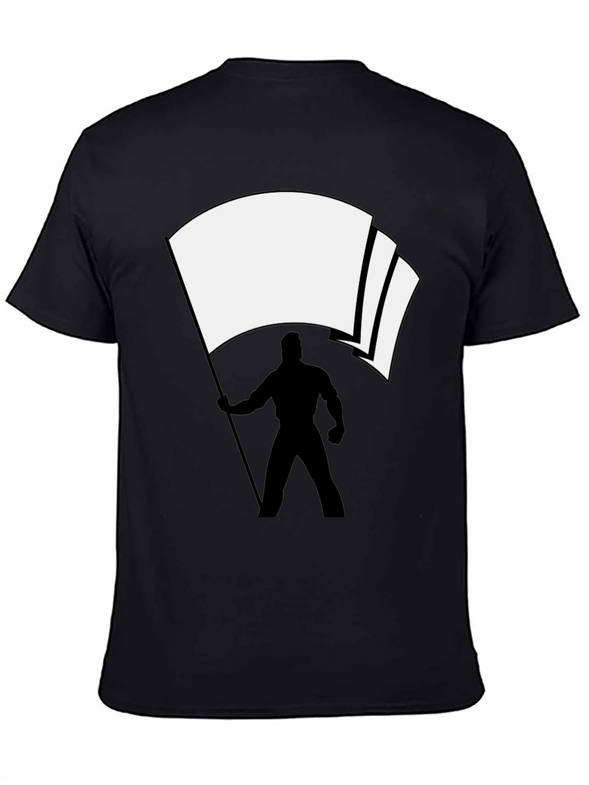 Flag Bearer Graphic Tee - Black Cotton Blend